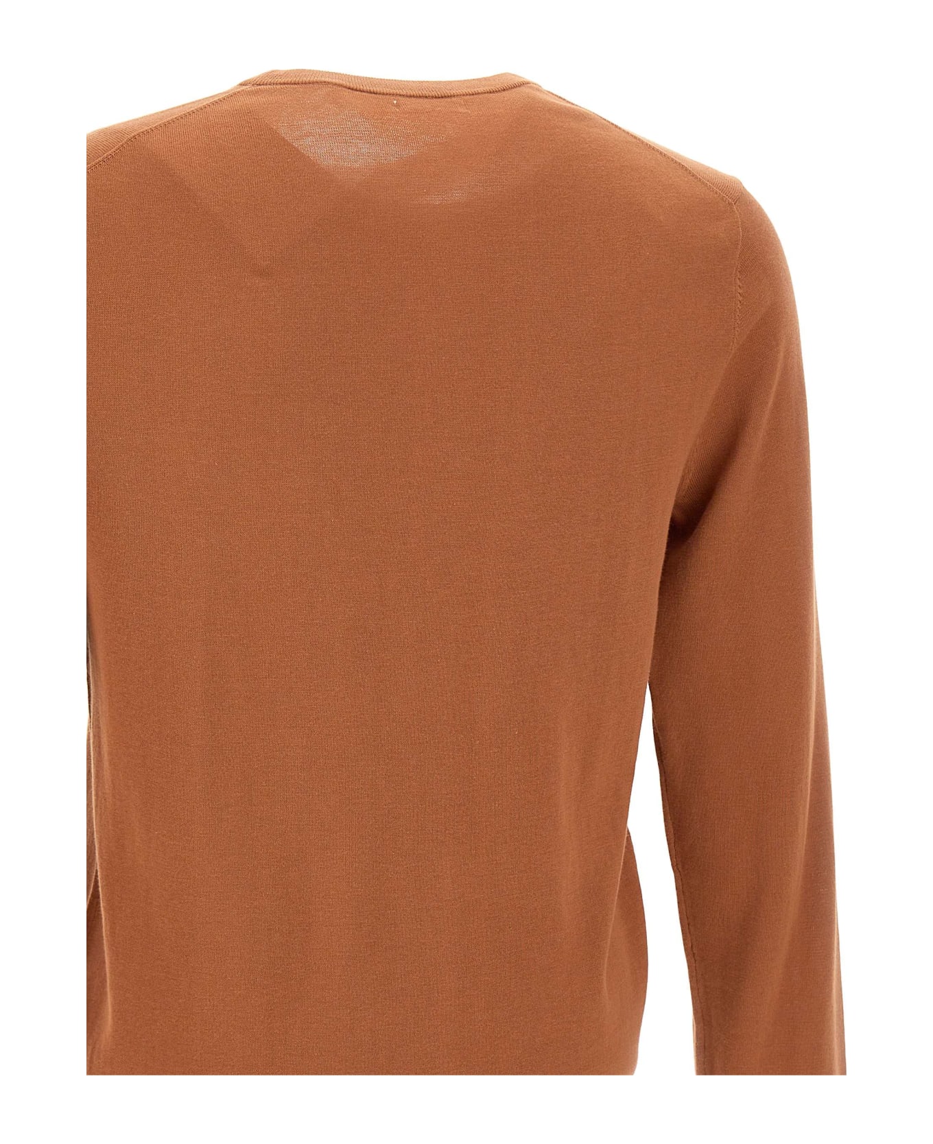 Sun 68 "solid" Cotton Sweater - BROWN