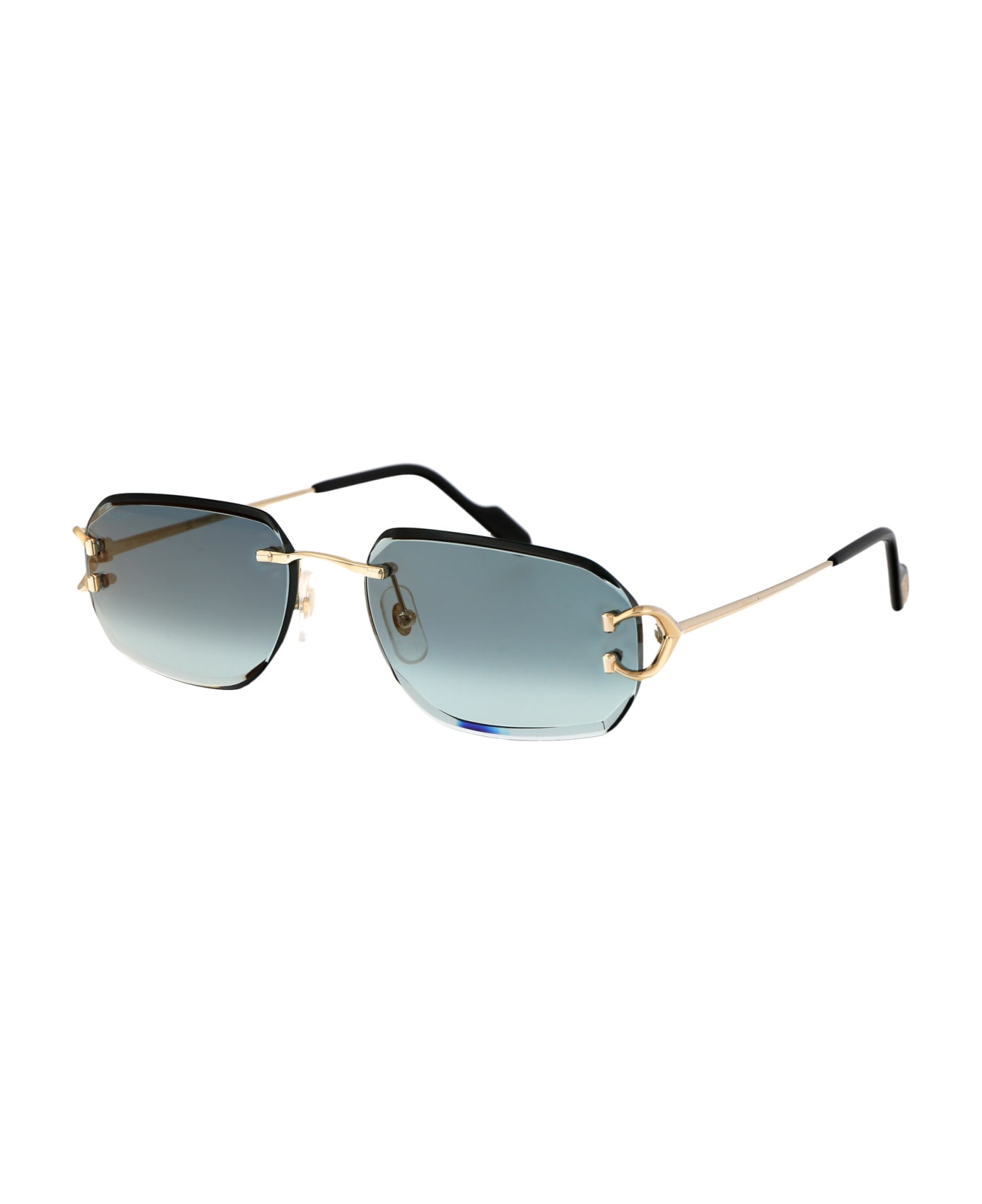 Cartier Eyewear Ct0468s Sunglasses - 003 GOLD GOLD GREEN