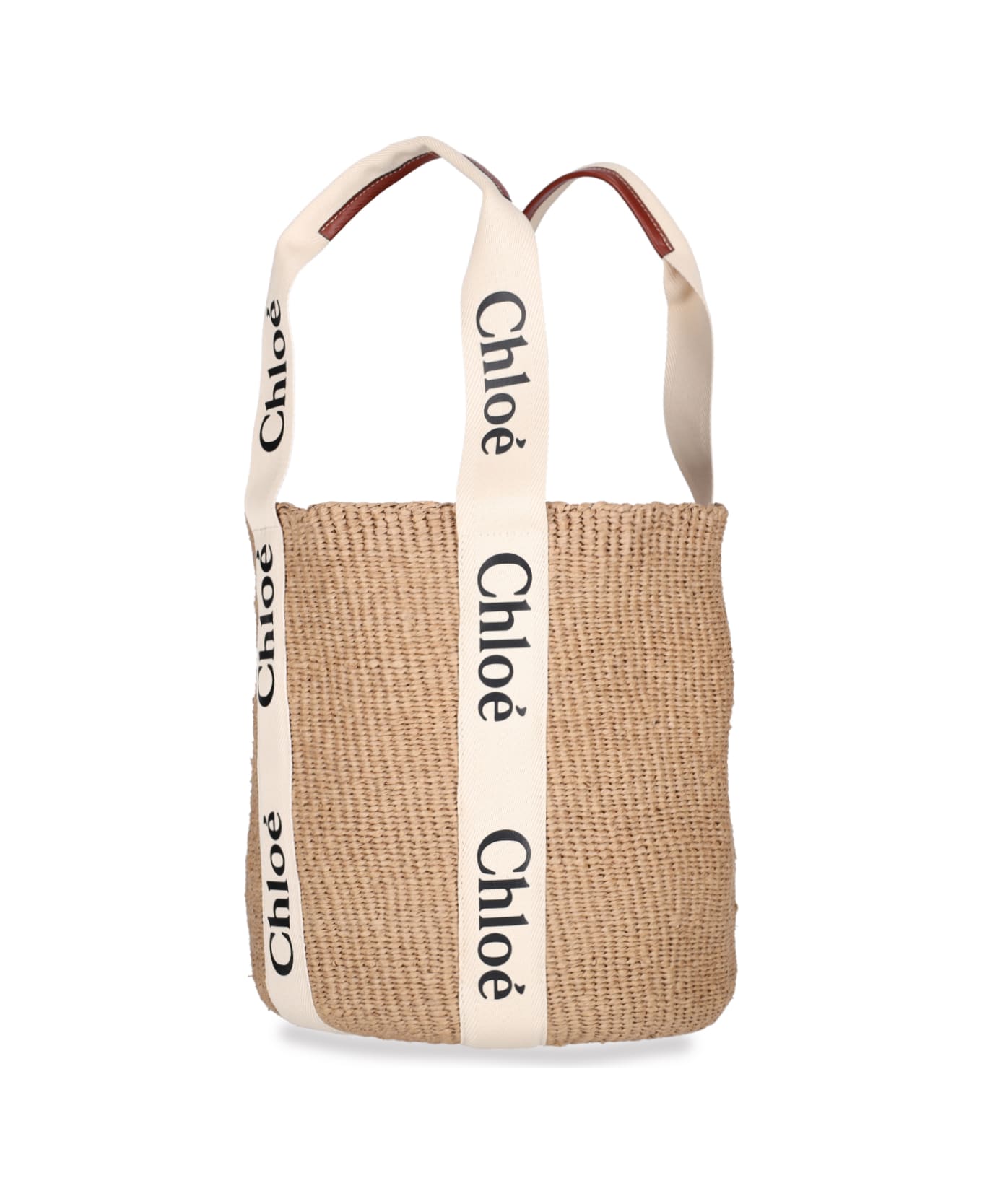 Chloé Woody Tote Bag - Bianco