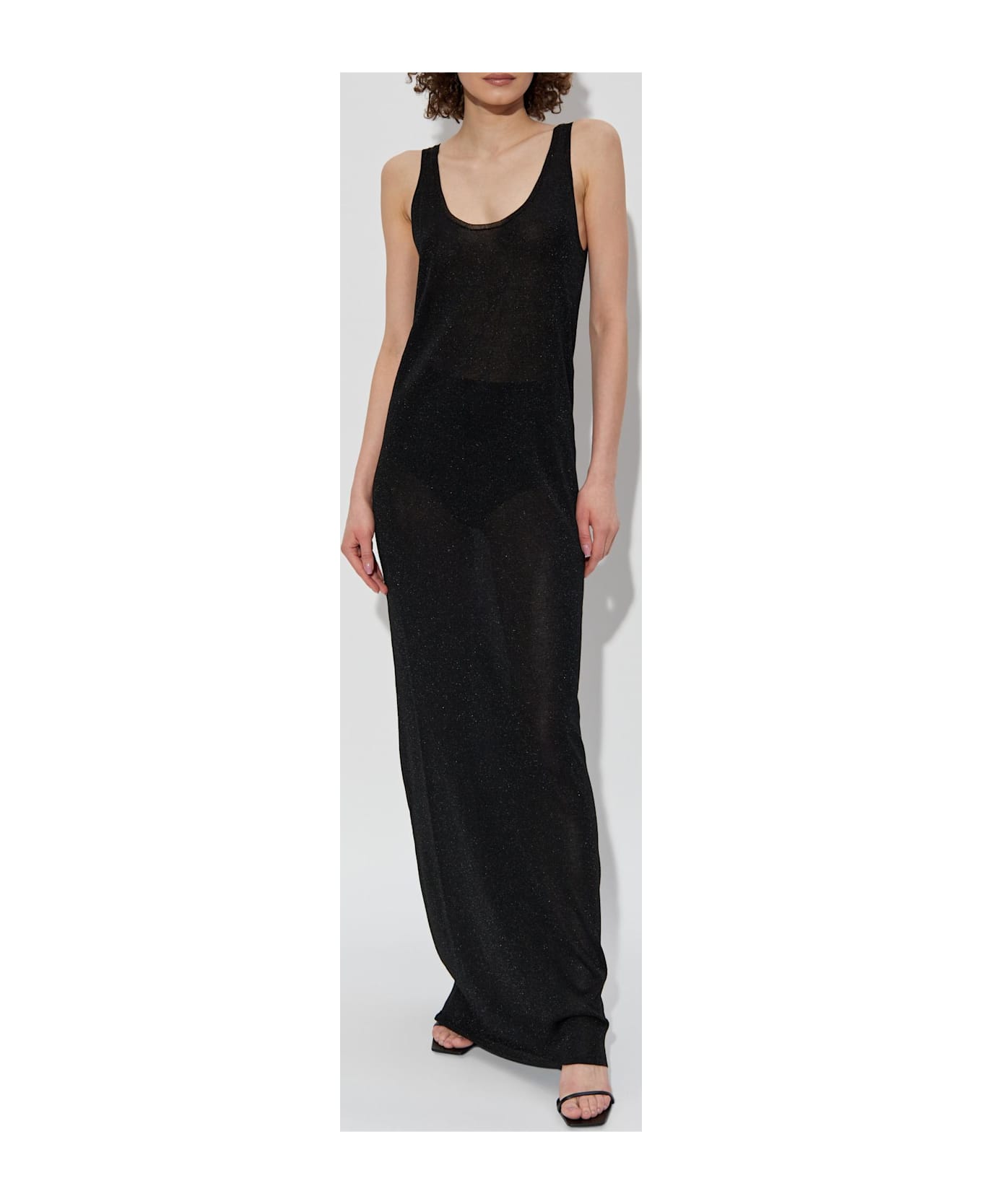 Saint Laurent Dress With Lurex Thread - BLACK