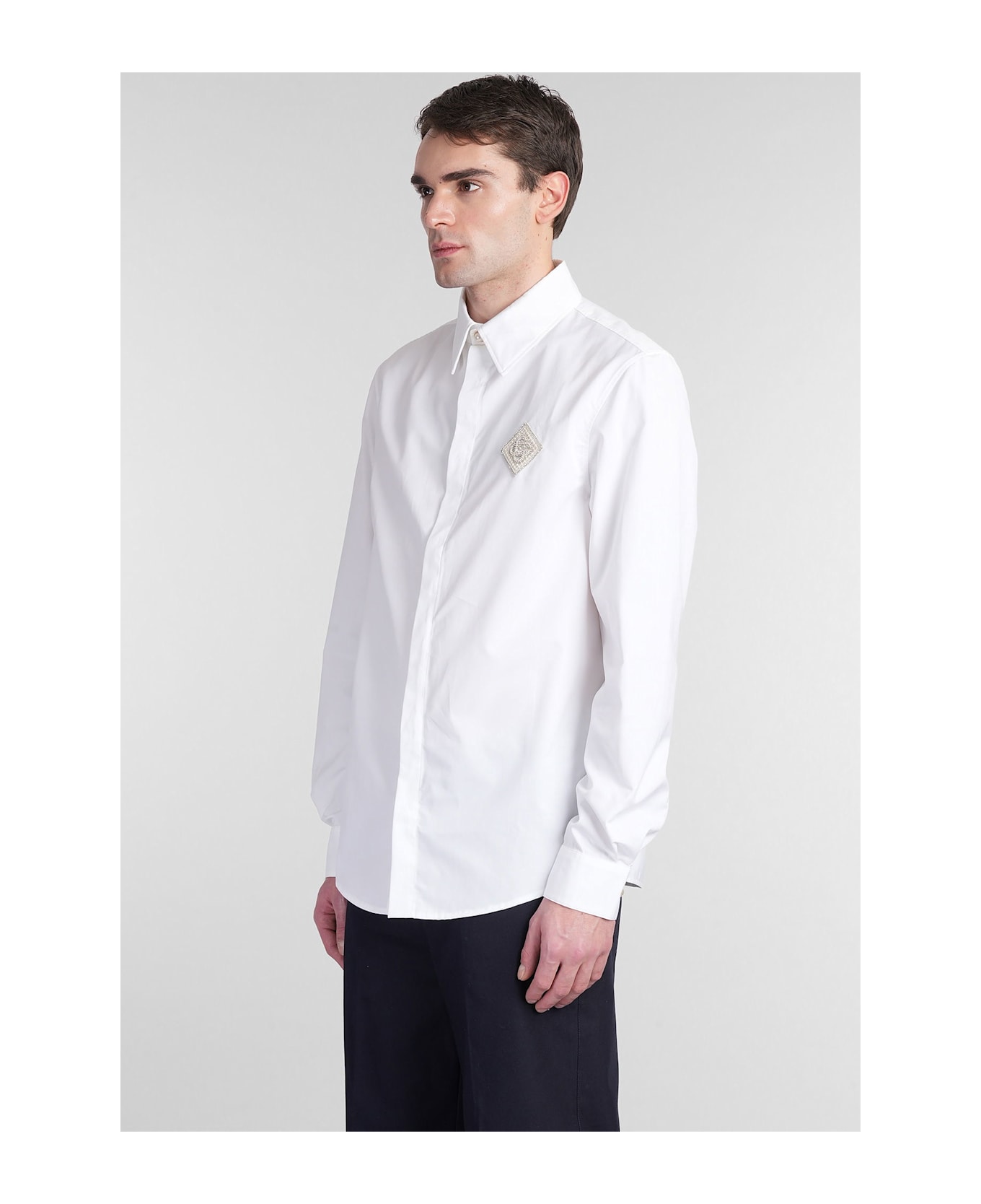 Casablanca Shirt In White Cotton - white