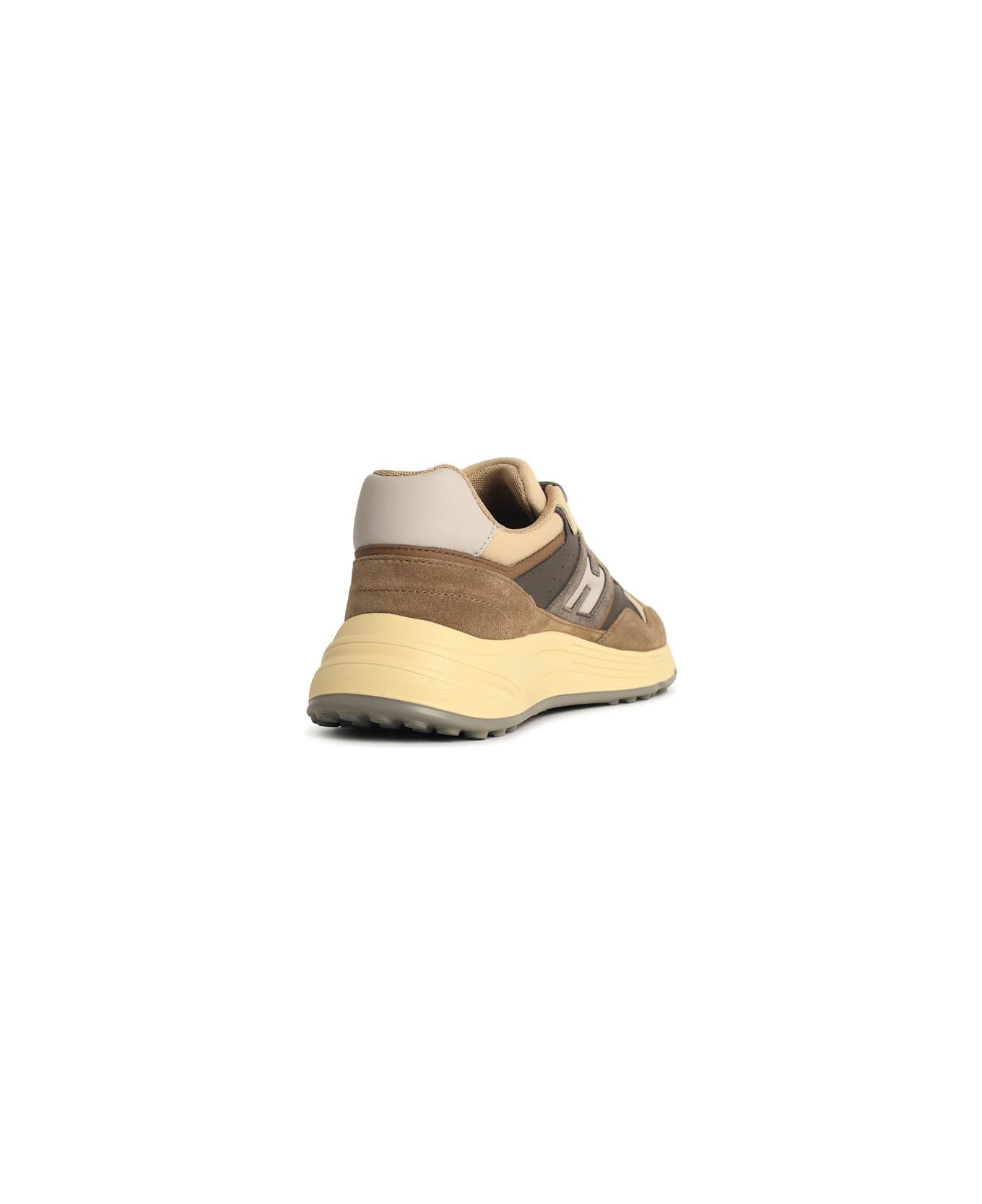 Hogan 'hyperlight' Brown Leather Sneakers - Brown