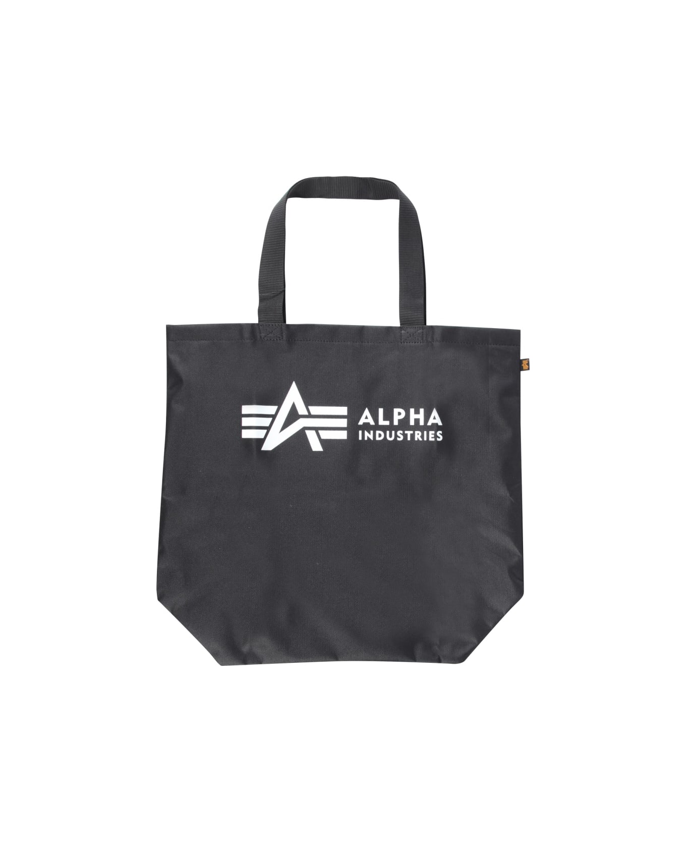 Alpha Industries Logo Shopper Bag - BLACK トートバッグ