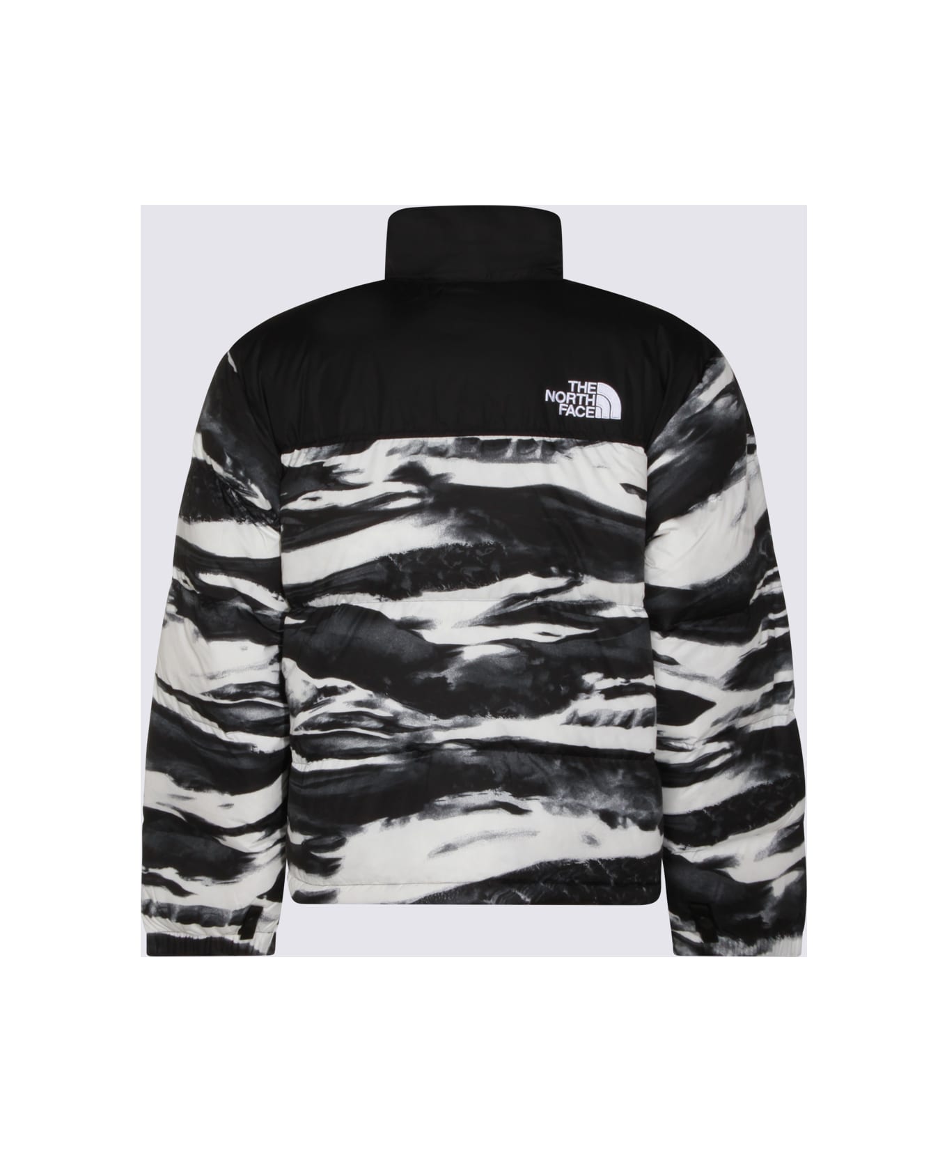 The North Face White And Black Down Jacket - White