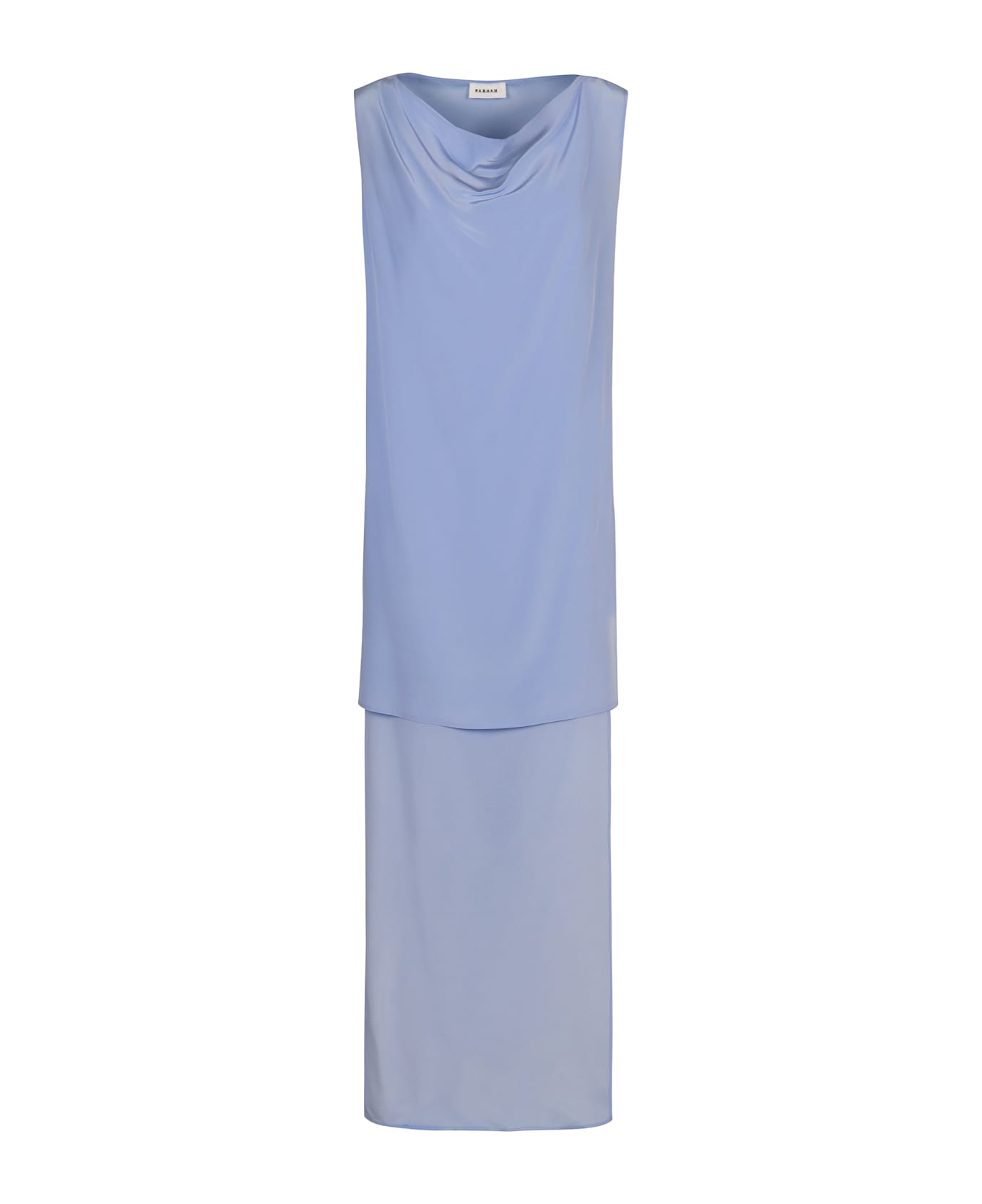 Parosh Silk Mini Dress - Light Blue