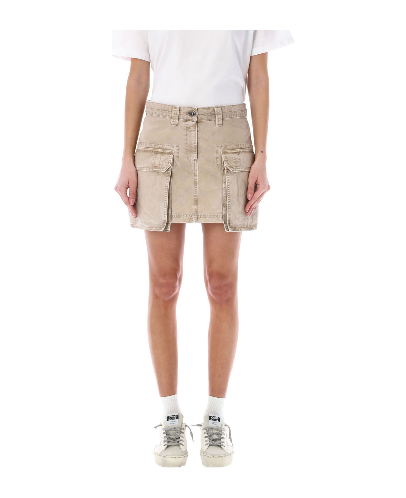Golden Goose Cargo Mini Skirt - BEIGE