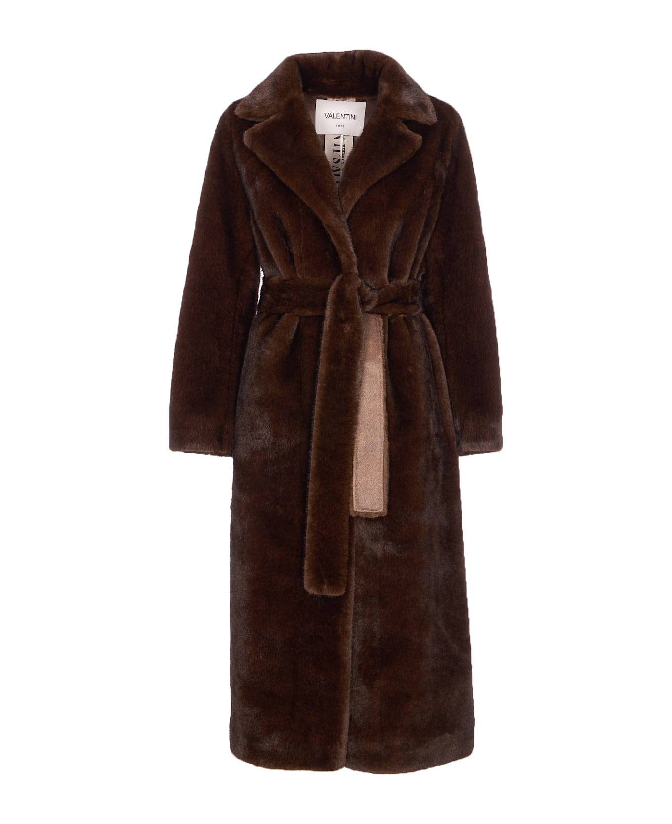 Valentini 1972 Eco Fur Mink Coat - Brown