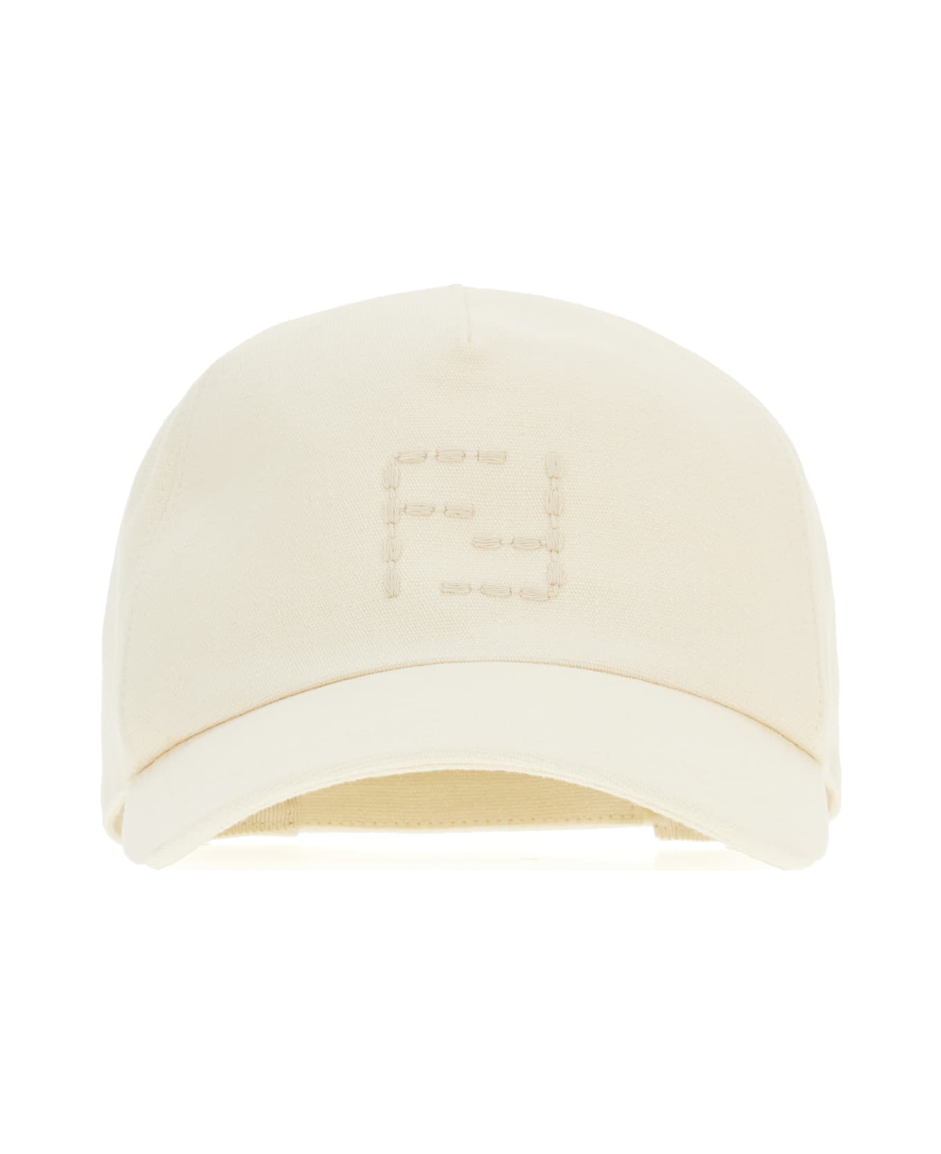 キャップ Fendi White Linen Blend Baseball Cap Fendi Ivory Linen Blend Baseball Cap | italist