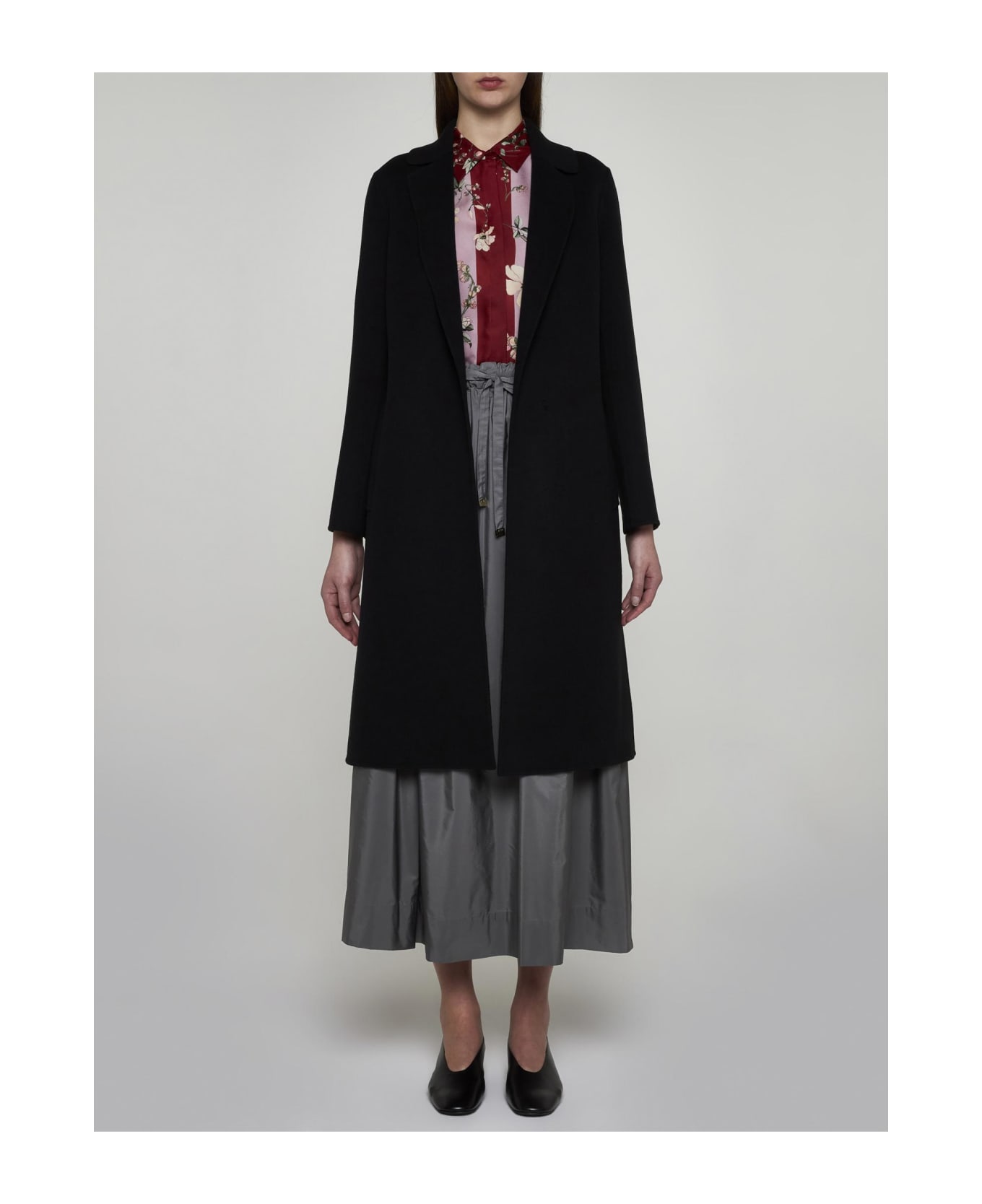 'S Max Mara Pauline Wool Coat - BLACK