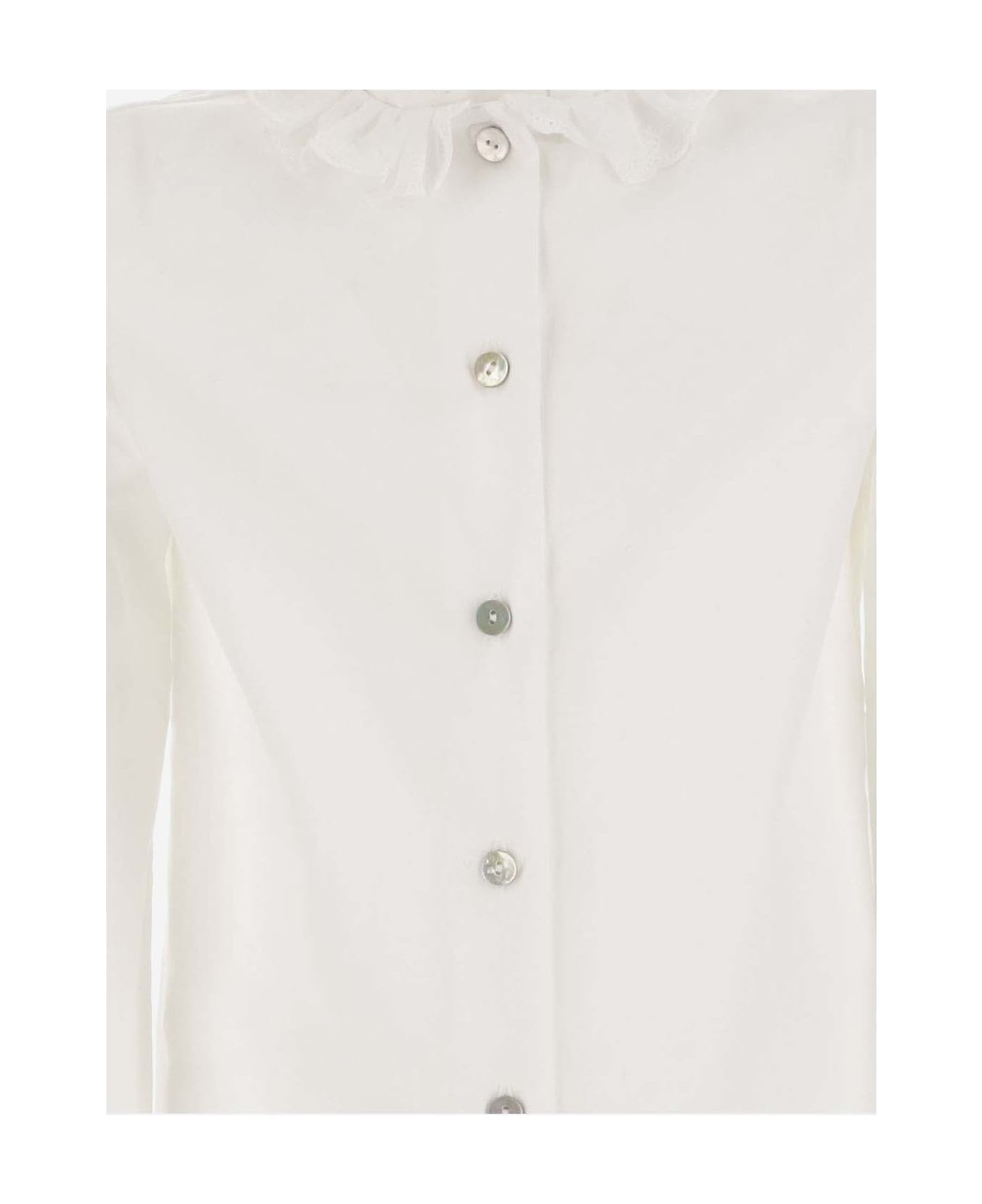 Nicoletta Fanna Cotton Shirt - White