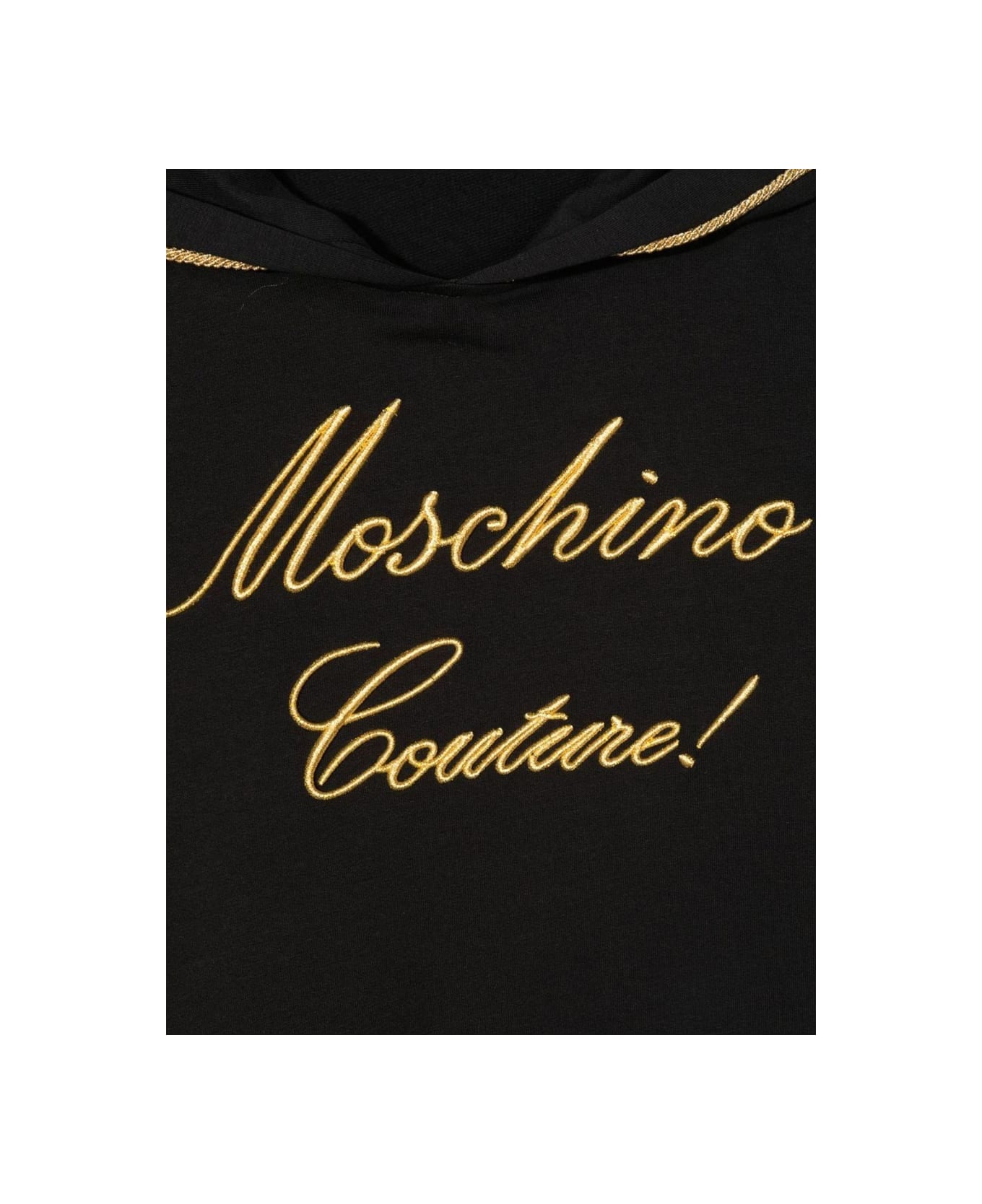 Moschino Logo Hoodie - BLACK ニットウェア＆スウェットシャツ