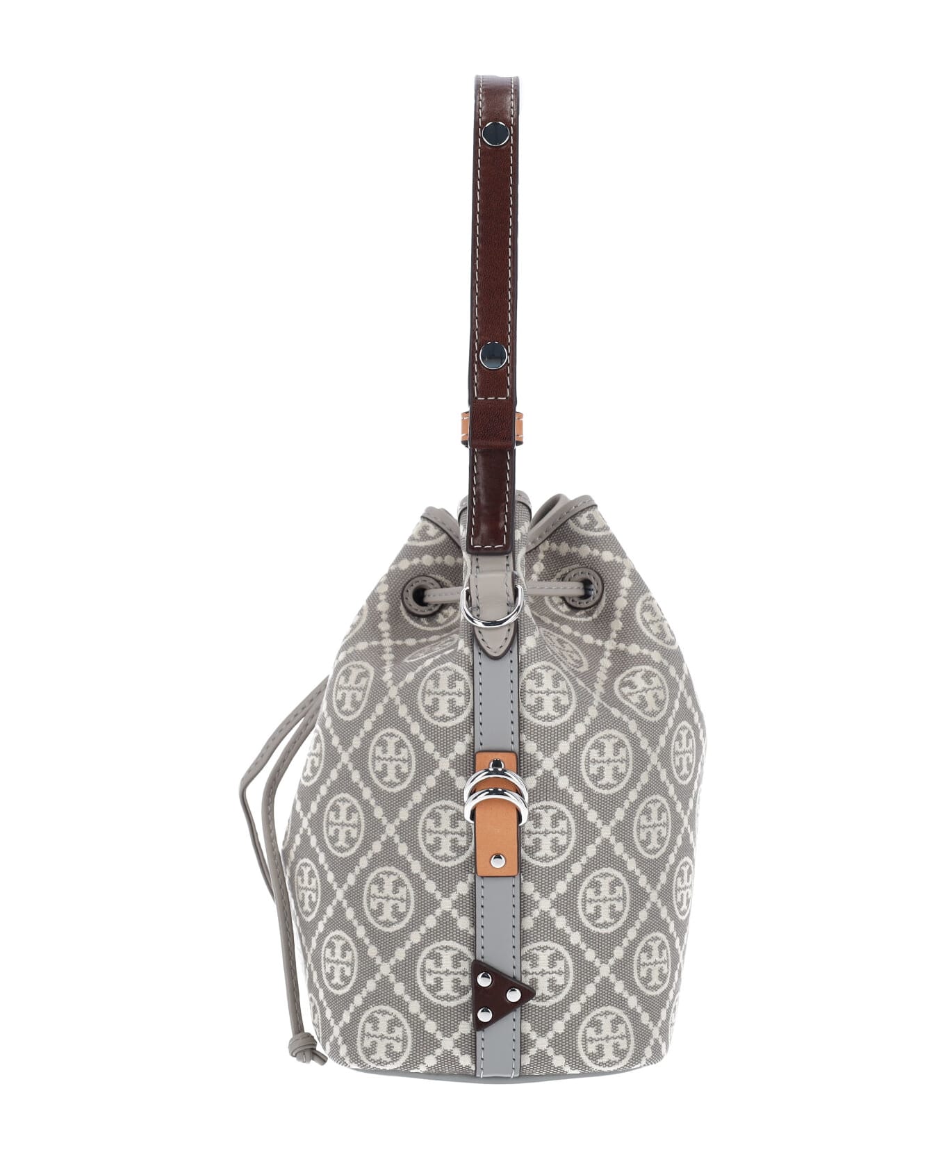 Tory Burch "t-monogram" Bucket Bag - Gray