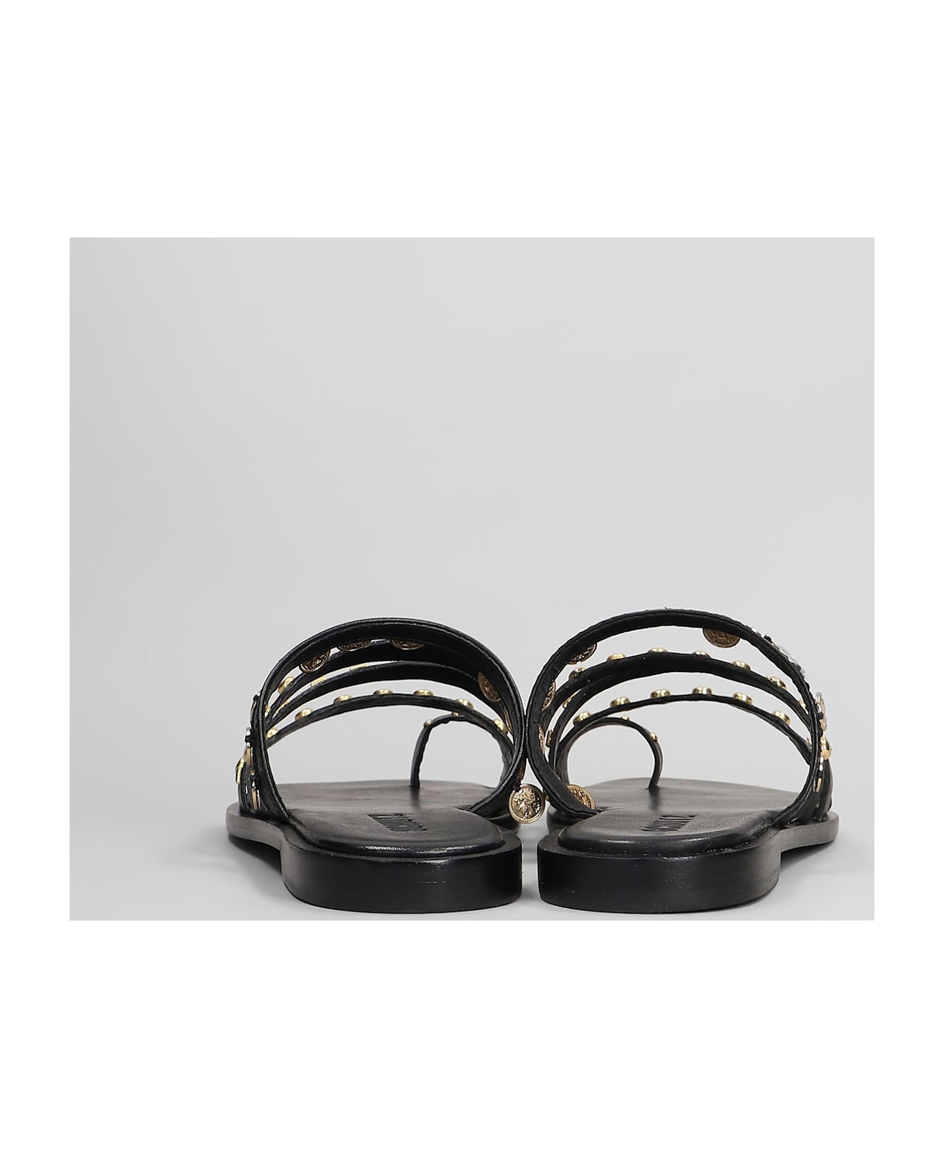 Schutz Flats In Black Leather - black