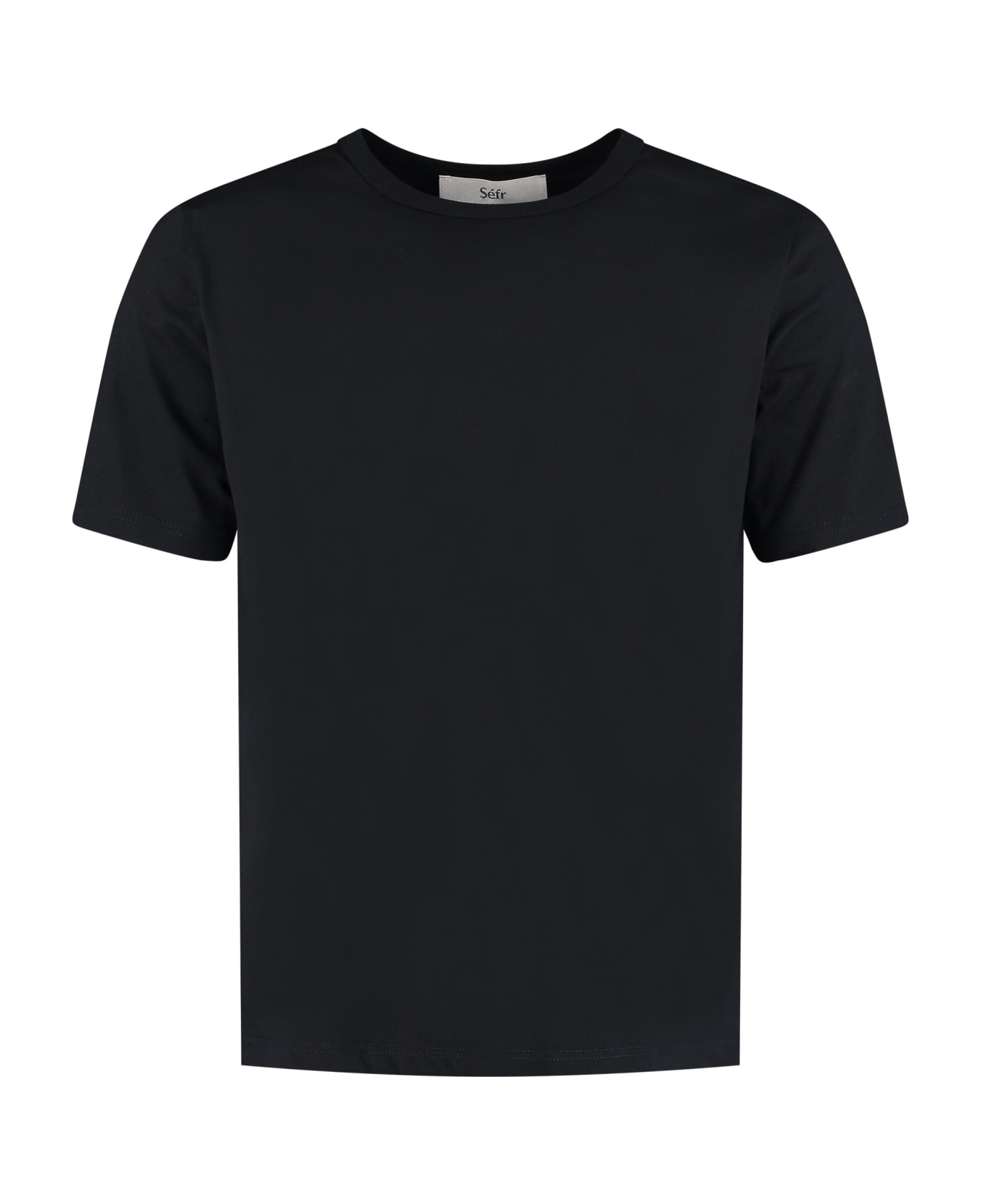 Séfr Luca Cotton Crew-neck T-shirt - black