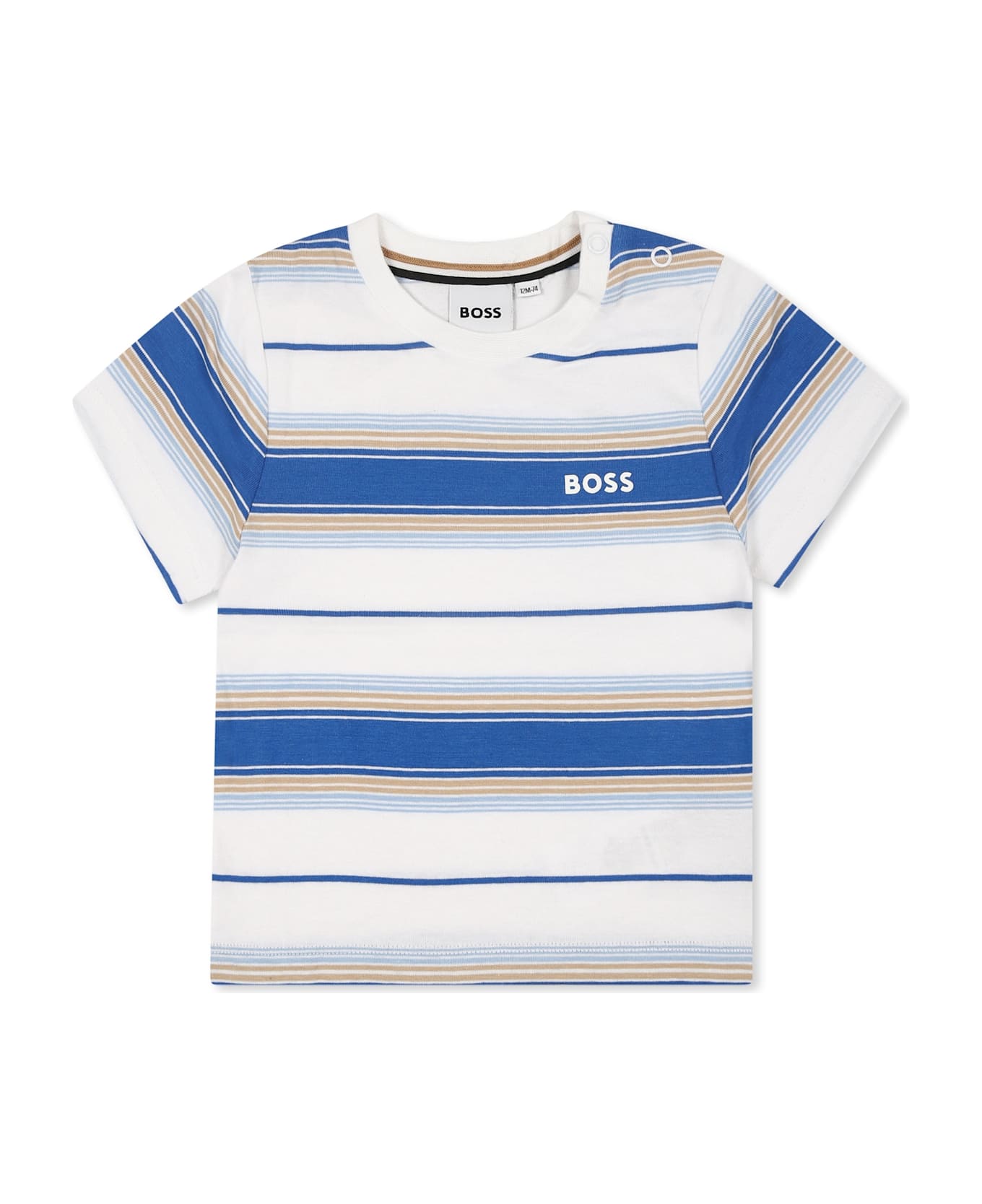 Hugo Boss White T-shirt For Baby Boy With Logo - White