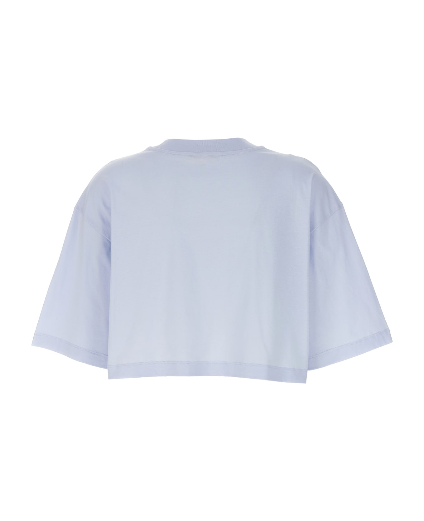 Marni Logo Print Crop T-shirt - Light Blue Tシャツ