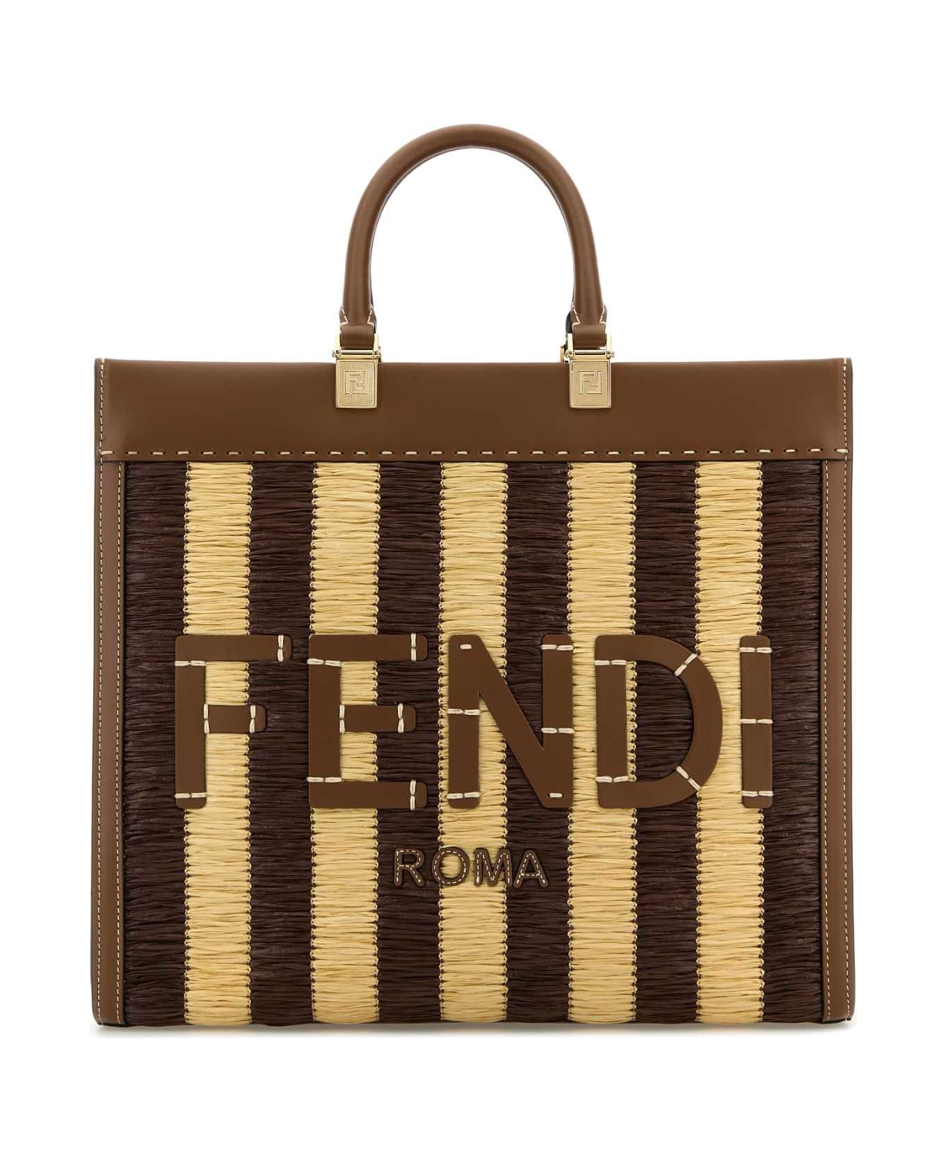 Fendi Rafia Medium Sunshine Shopping Bag - NATURALEGIANDUIAOS