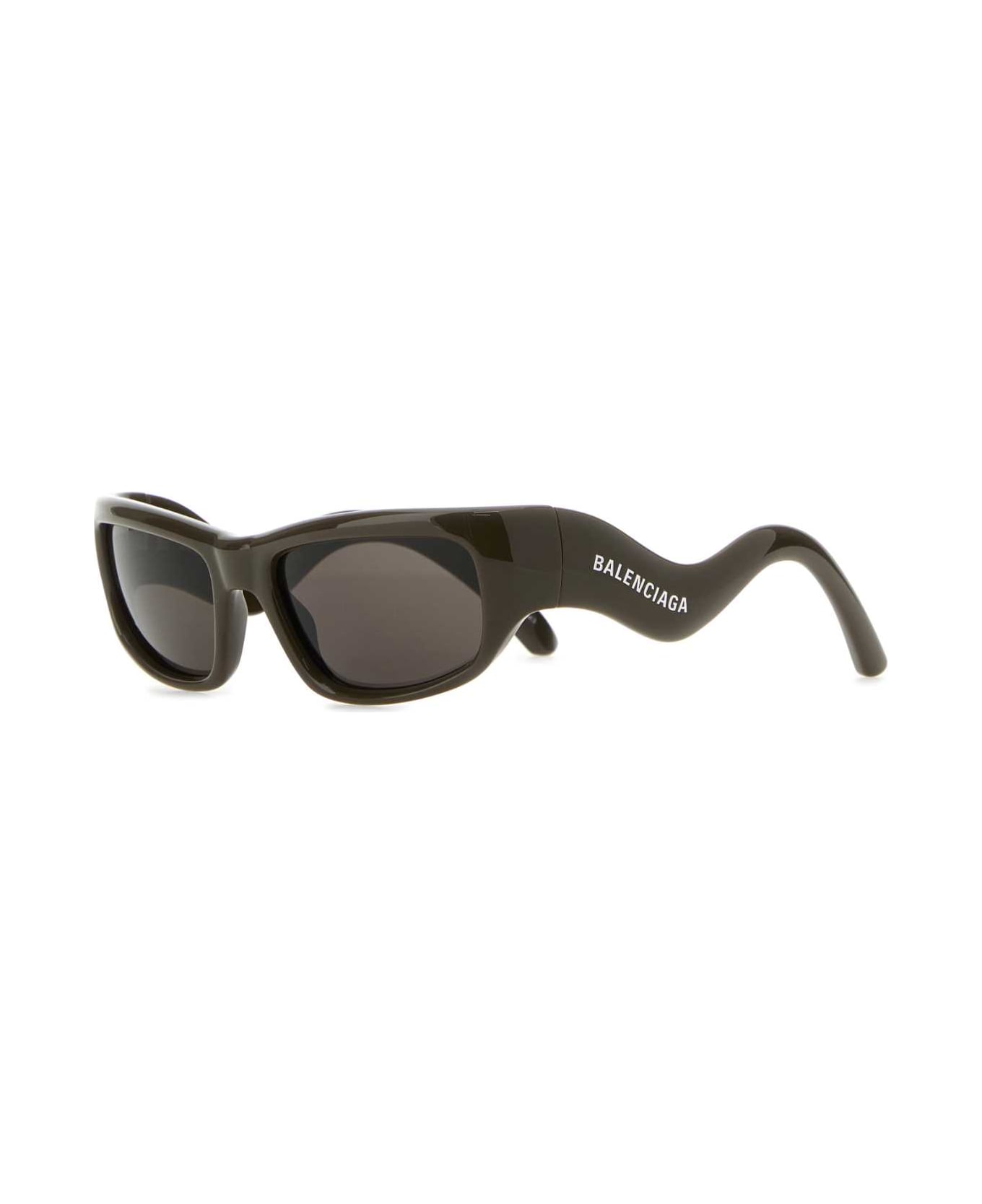 Balenciaga Brown Acetate Hamptons Rectangle Sunglasses - COLDBROWN