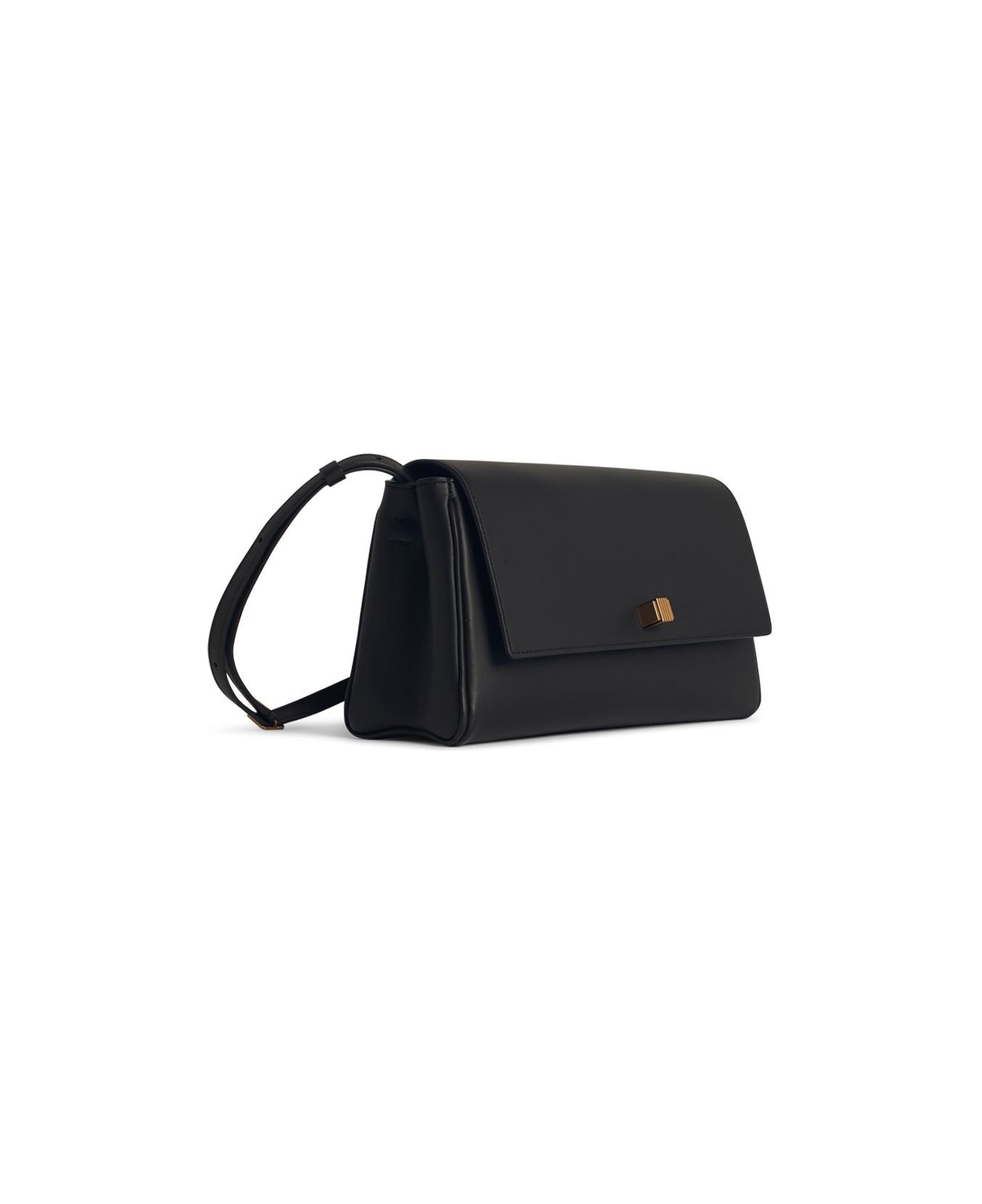 Khaite 
cate
 Black Leather Crossbody Bag - Black