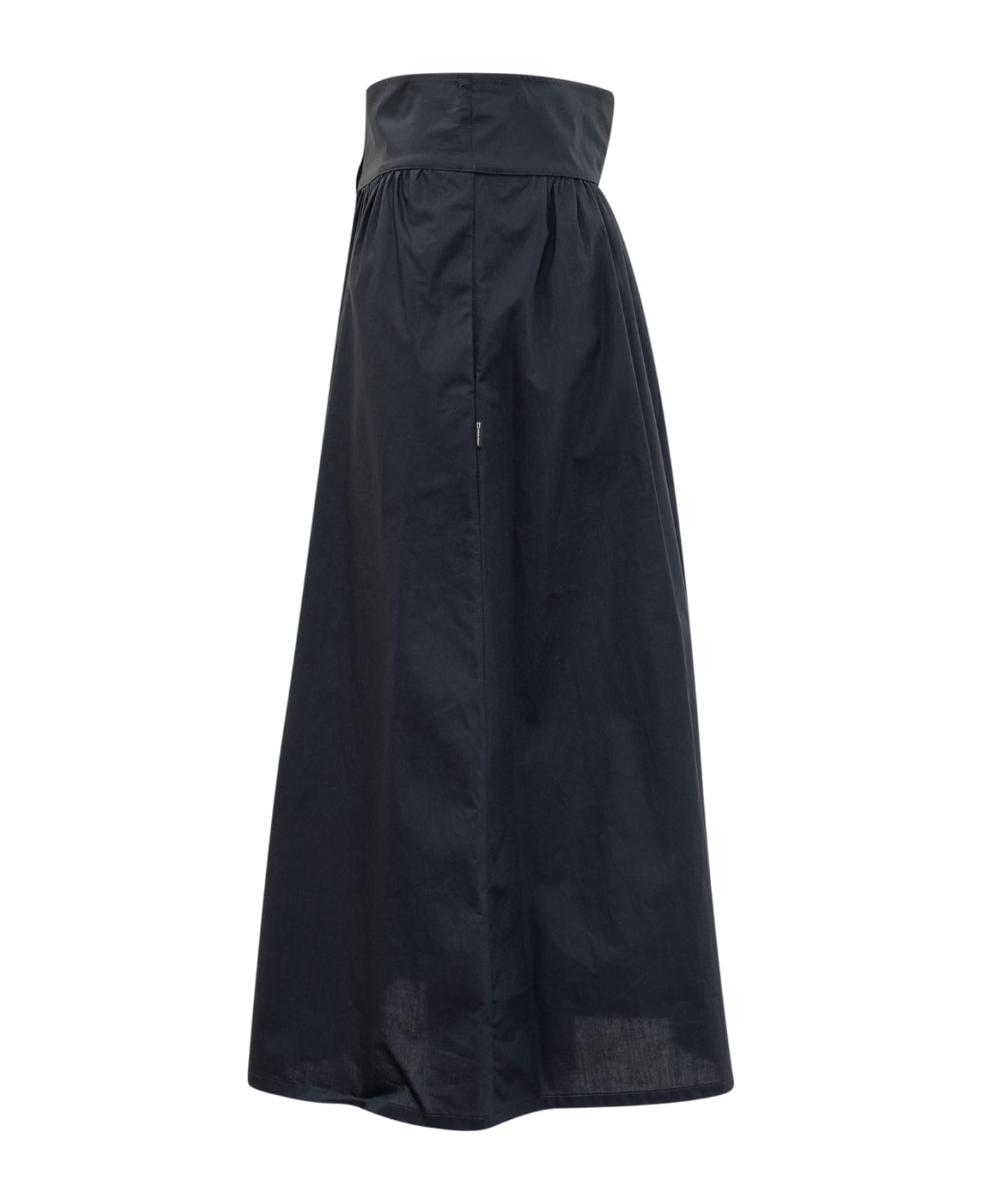 Woolrich Long Cotton Skirt - MELTON BLUE