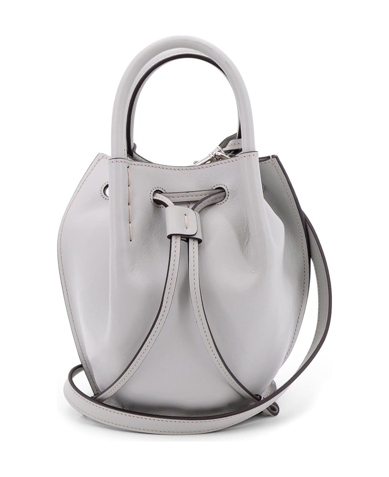 Tod
s Exposed Stitch Mini Bucket Bag - Grey