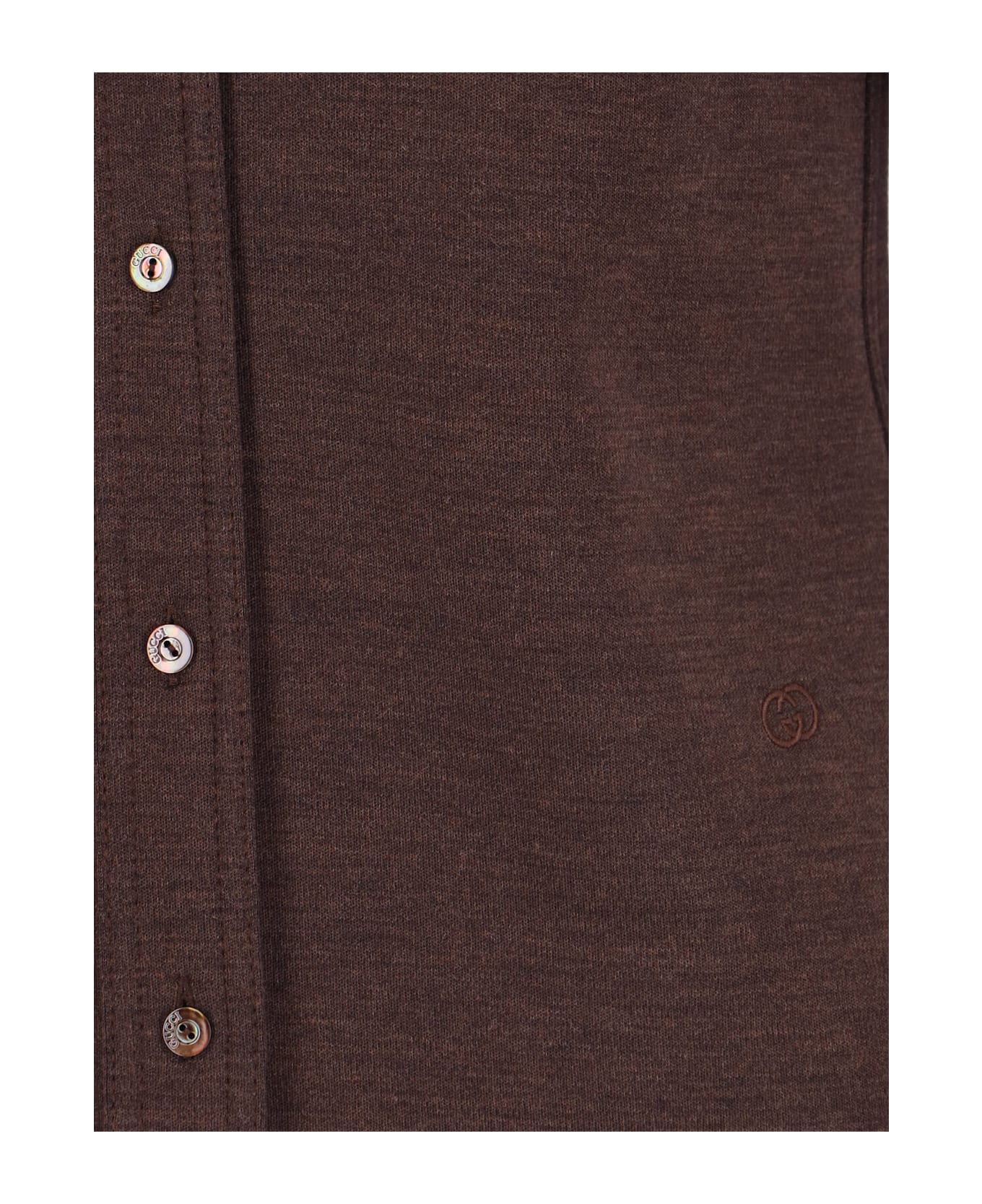 Gucci Logo Shirt - Brown