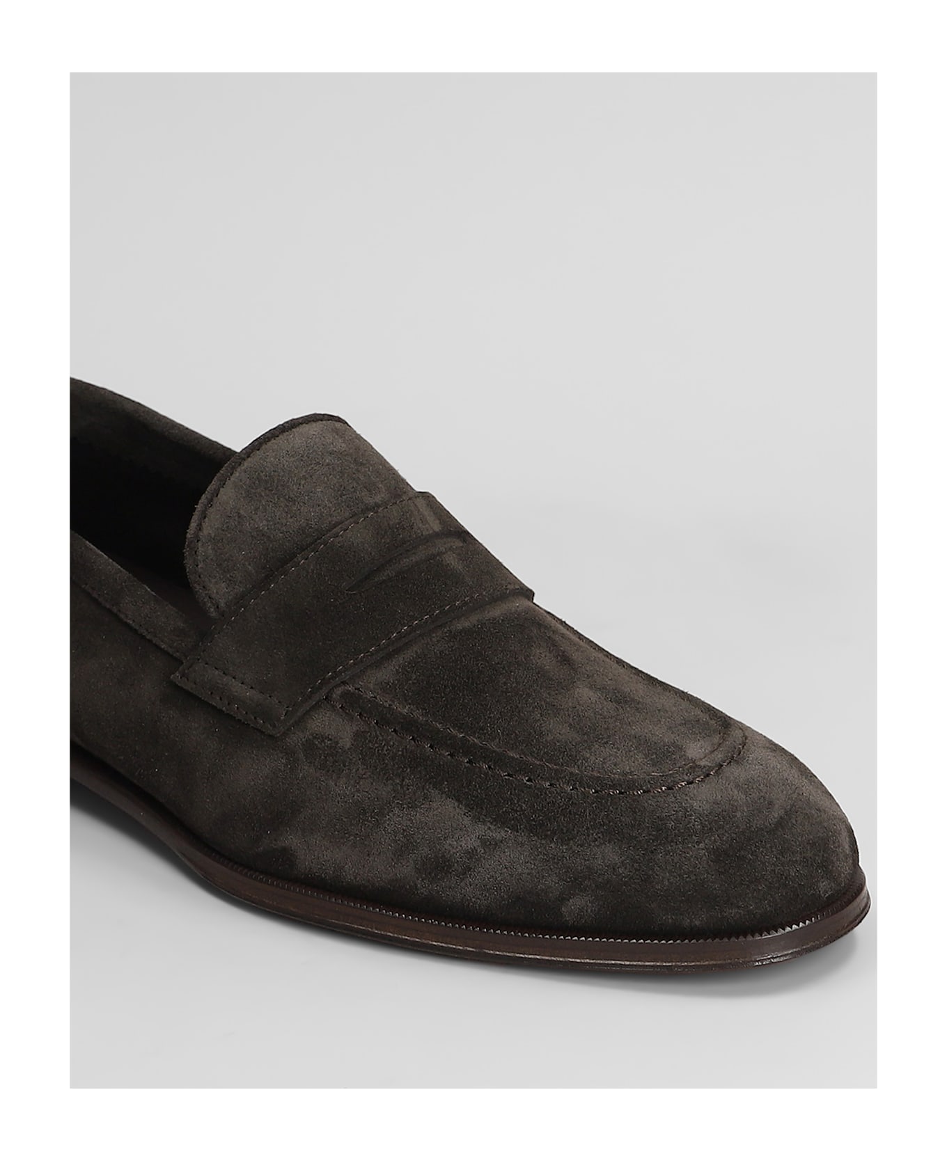 Henderson Baracco Loafers In Brown Suede - brown