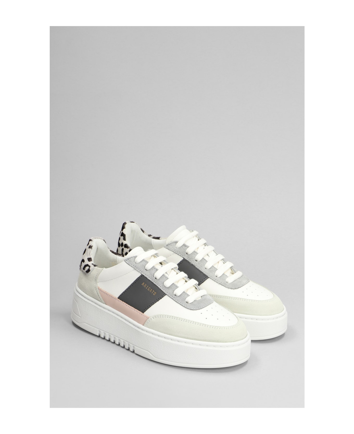 Axel Arigato Orbit Sneakers In White Suede And Leather - white ウェッジシューズ