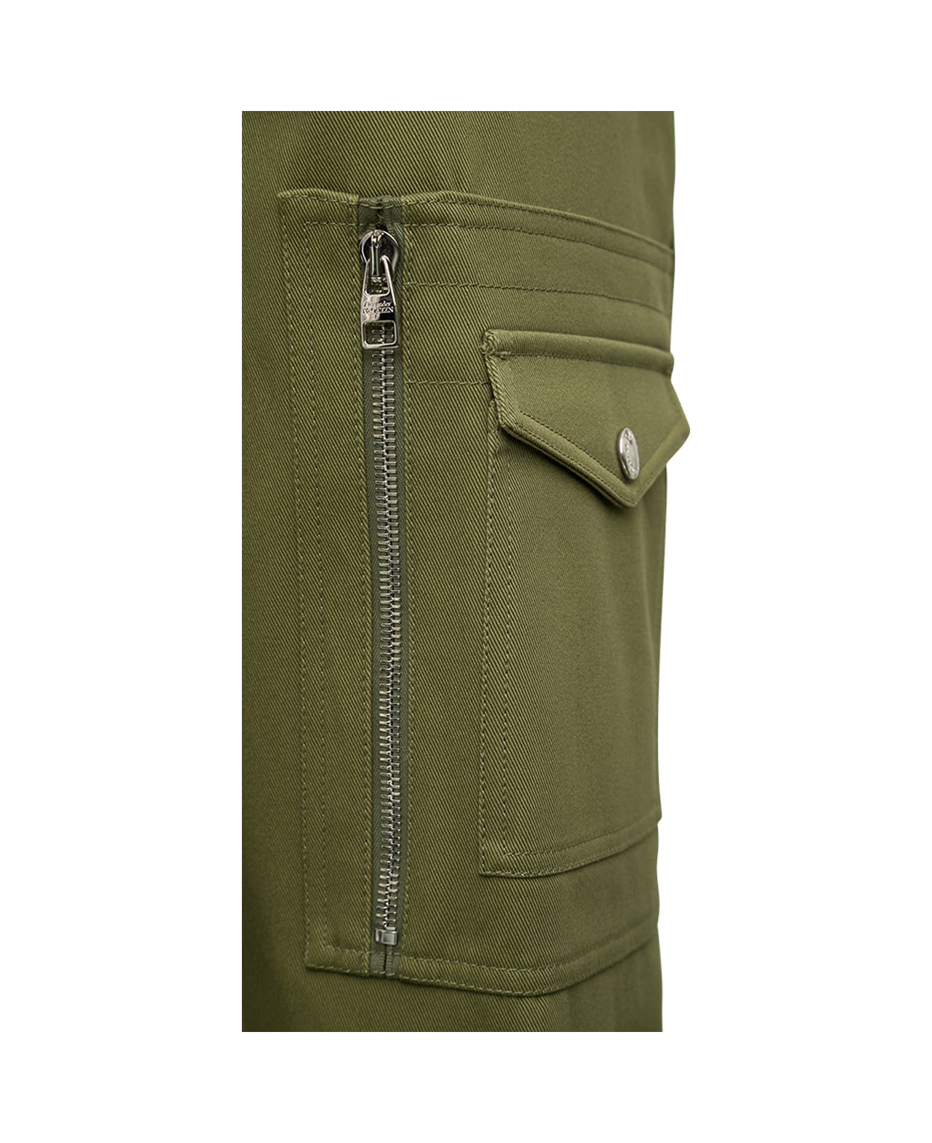 Alexander McQueen Green Cotton Pants With Pockets - Green