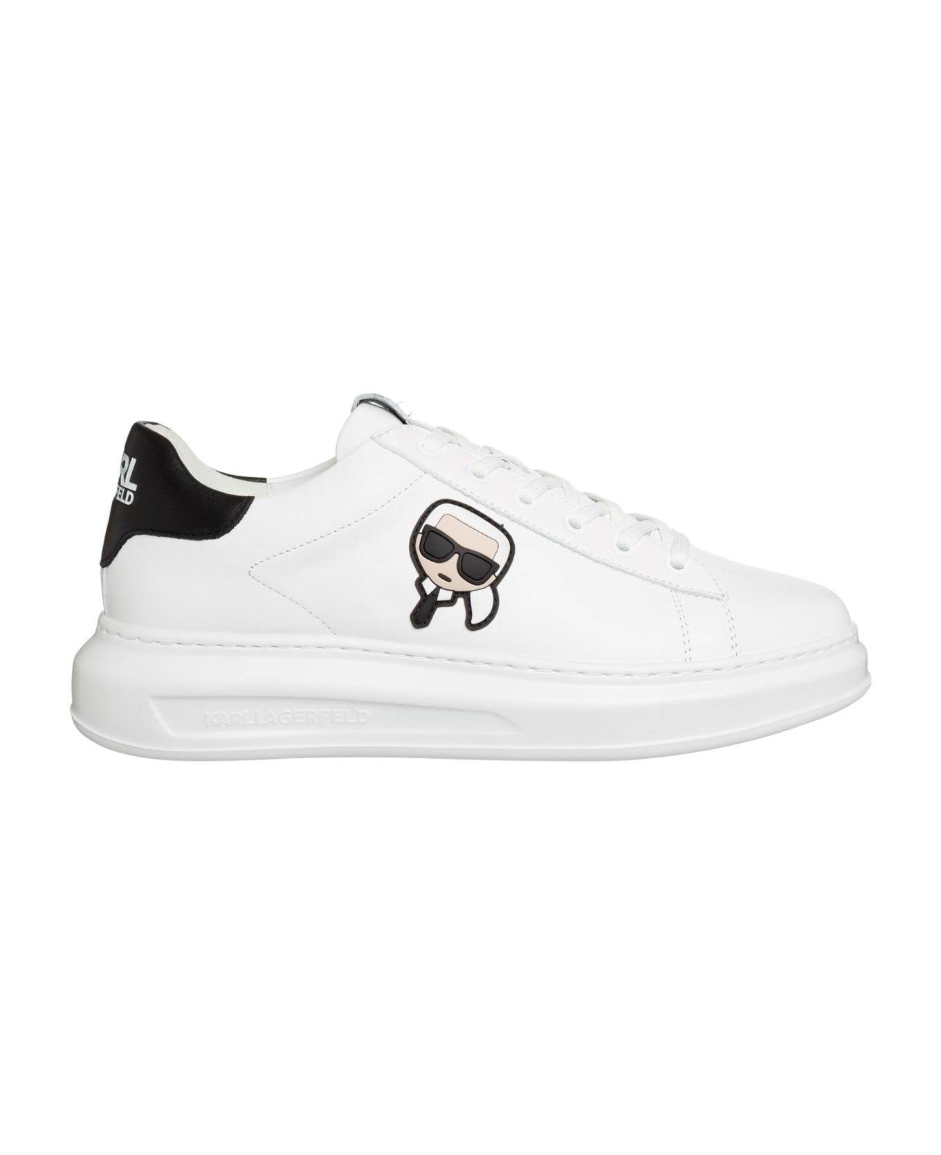 Karl Lagerfeld Kapri K/ikonik Leather Sneakers - White