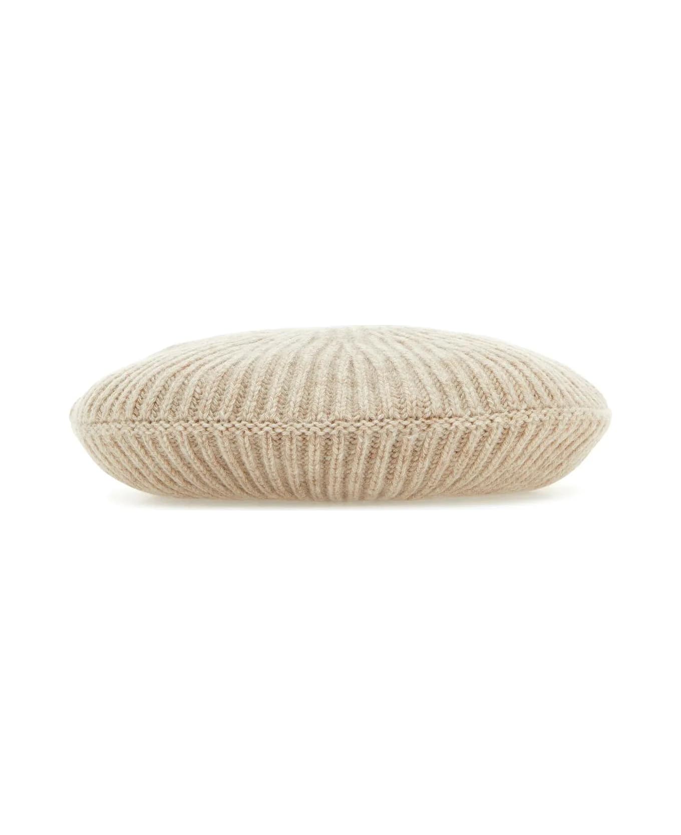 Ganni Sand Wool Blend Beret