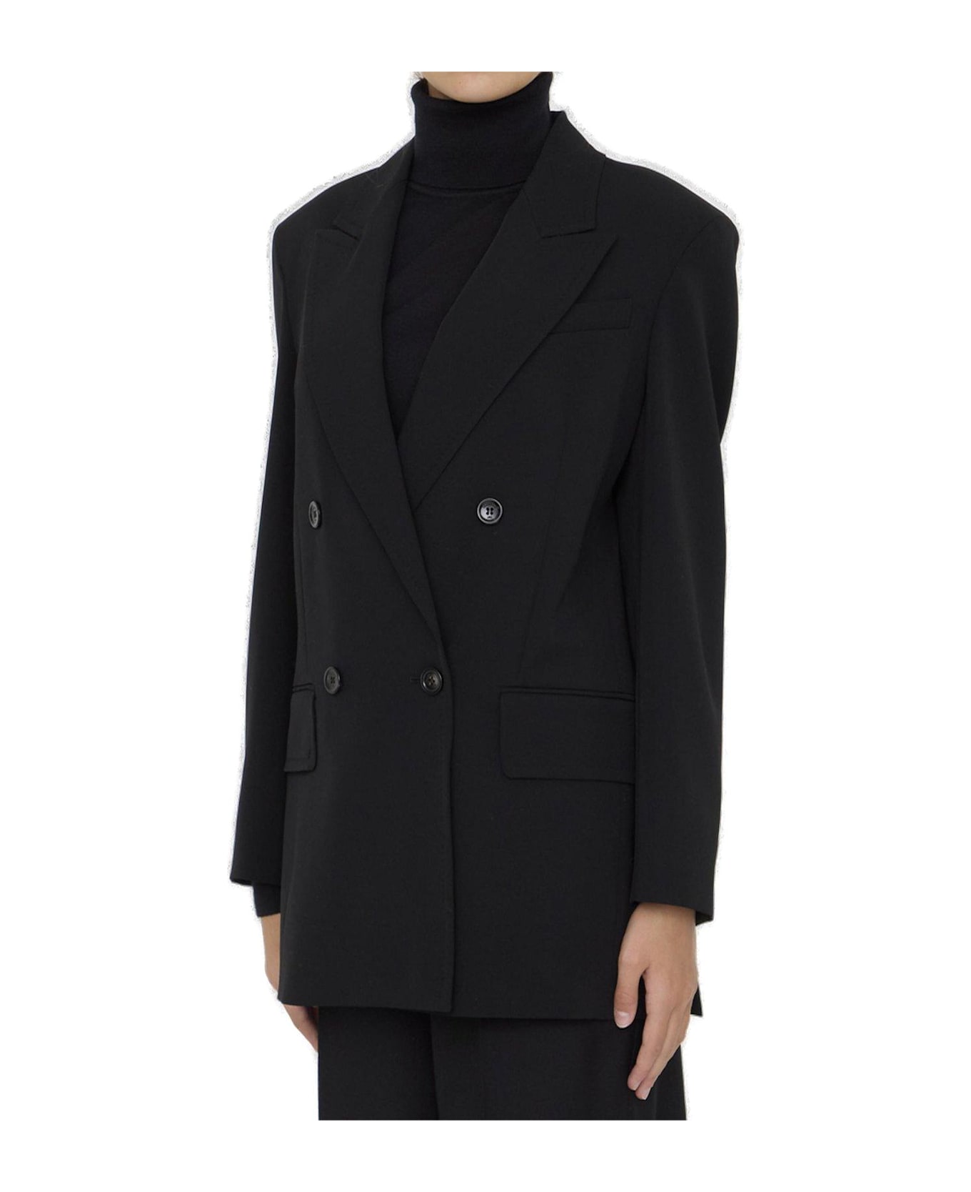 Max Mara Amaca Double-breasted Long-sleeved Jacket Max Mara - NERO