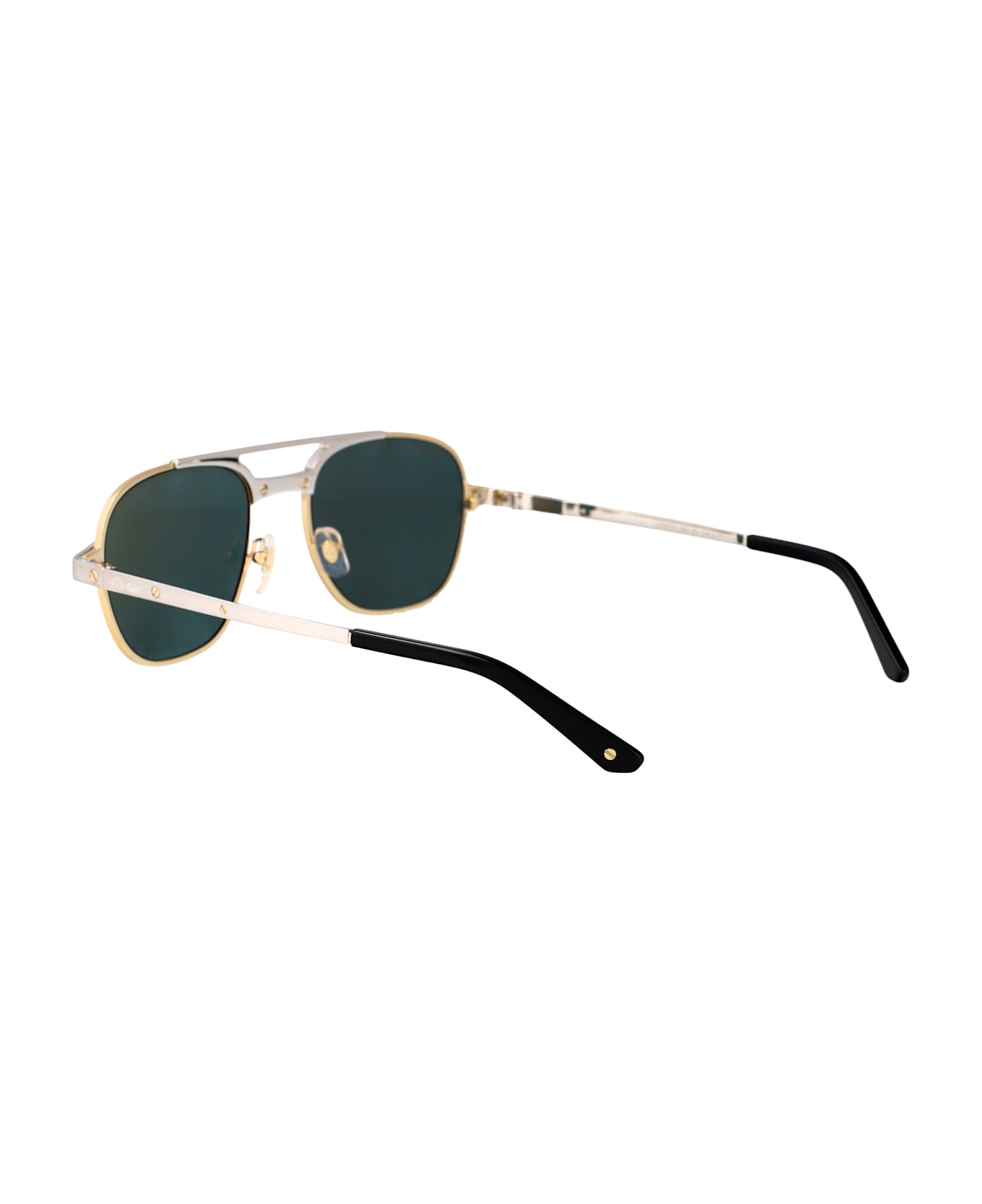 Cartier Eyewear Ct0477s Sunglasses - GOLD SILVER GREEN