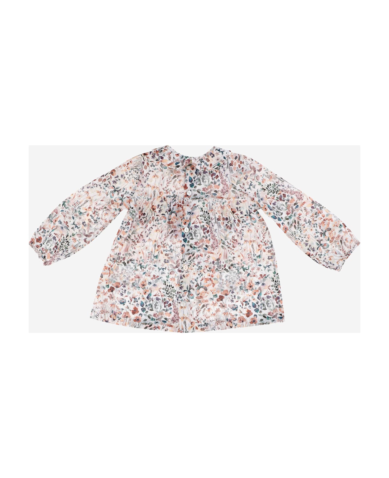 Nicoletta Fanna Cotton Shirt With Floral Pattern - Red