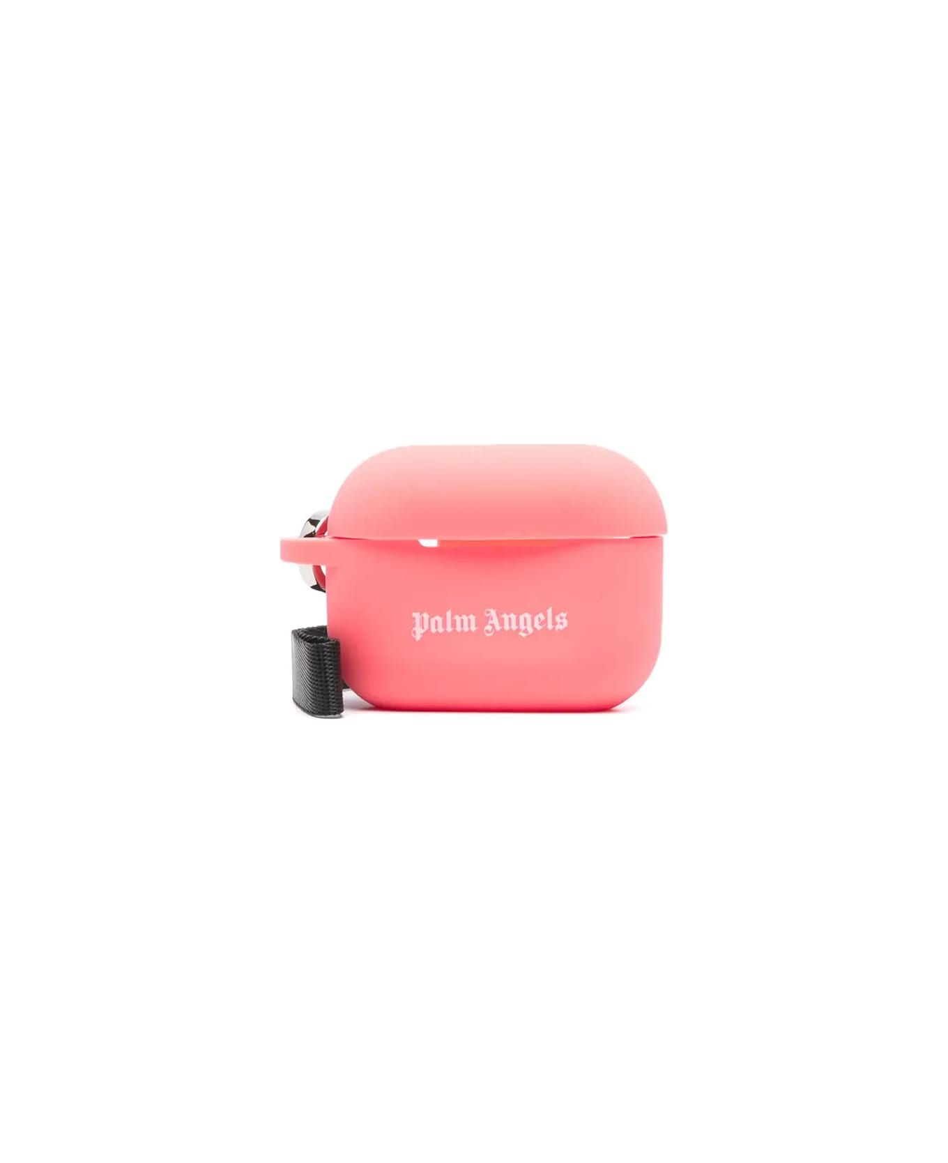 Palm Angels Airpods Pro Case In Pink Silicone With Logo - Pink