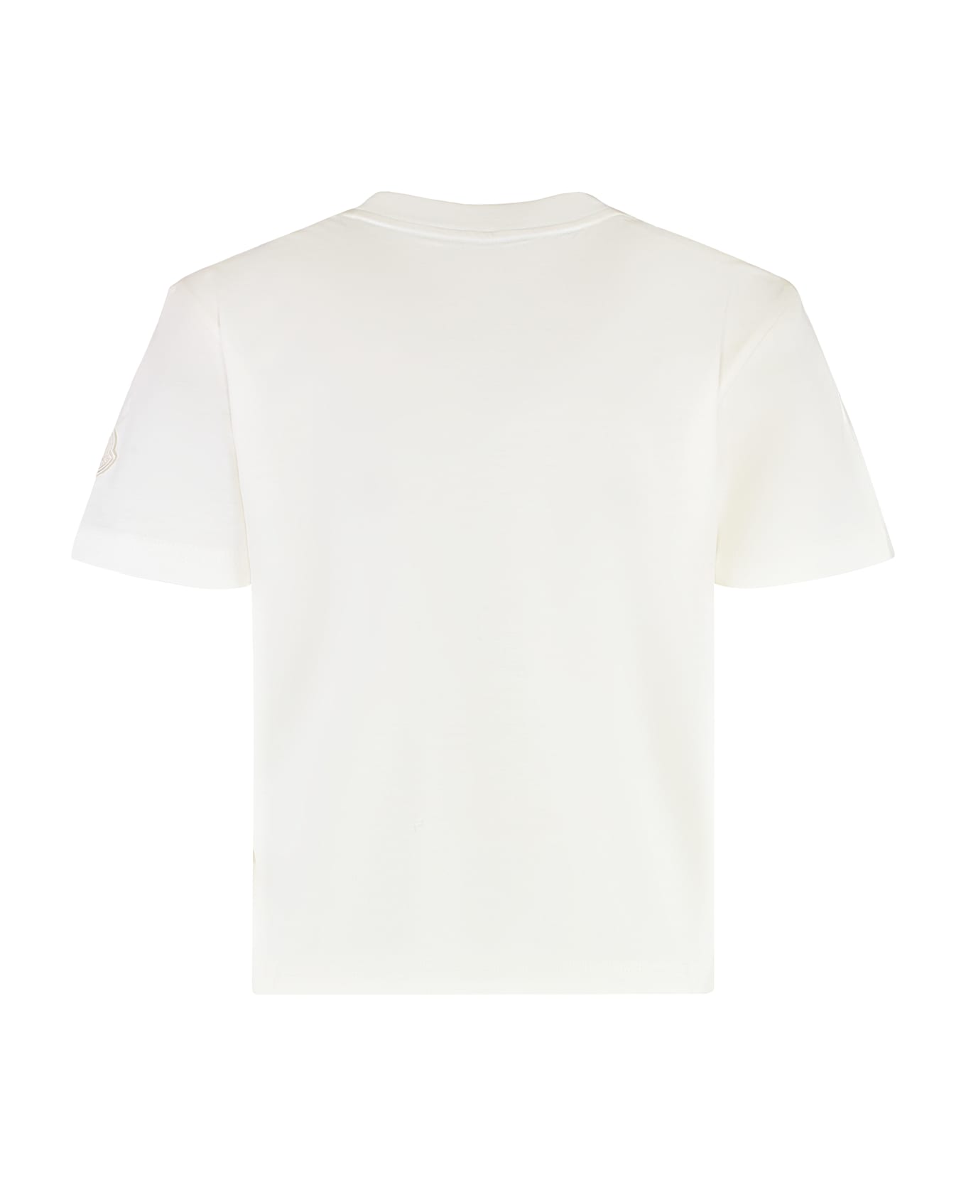 Moncler Cotton Crew-neck T-shirt - Ivory