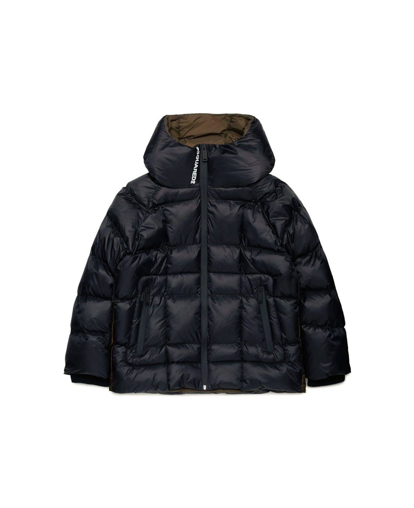 Dsquared2 Hooded Down Jacket - BLACK