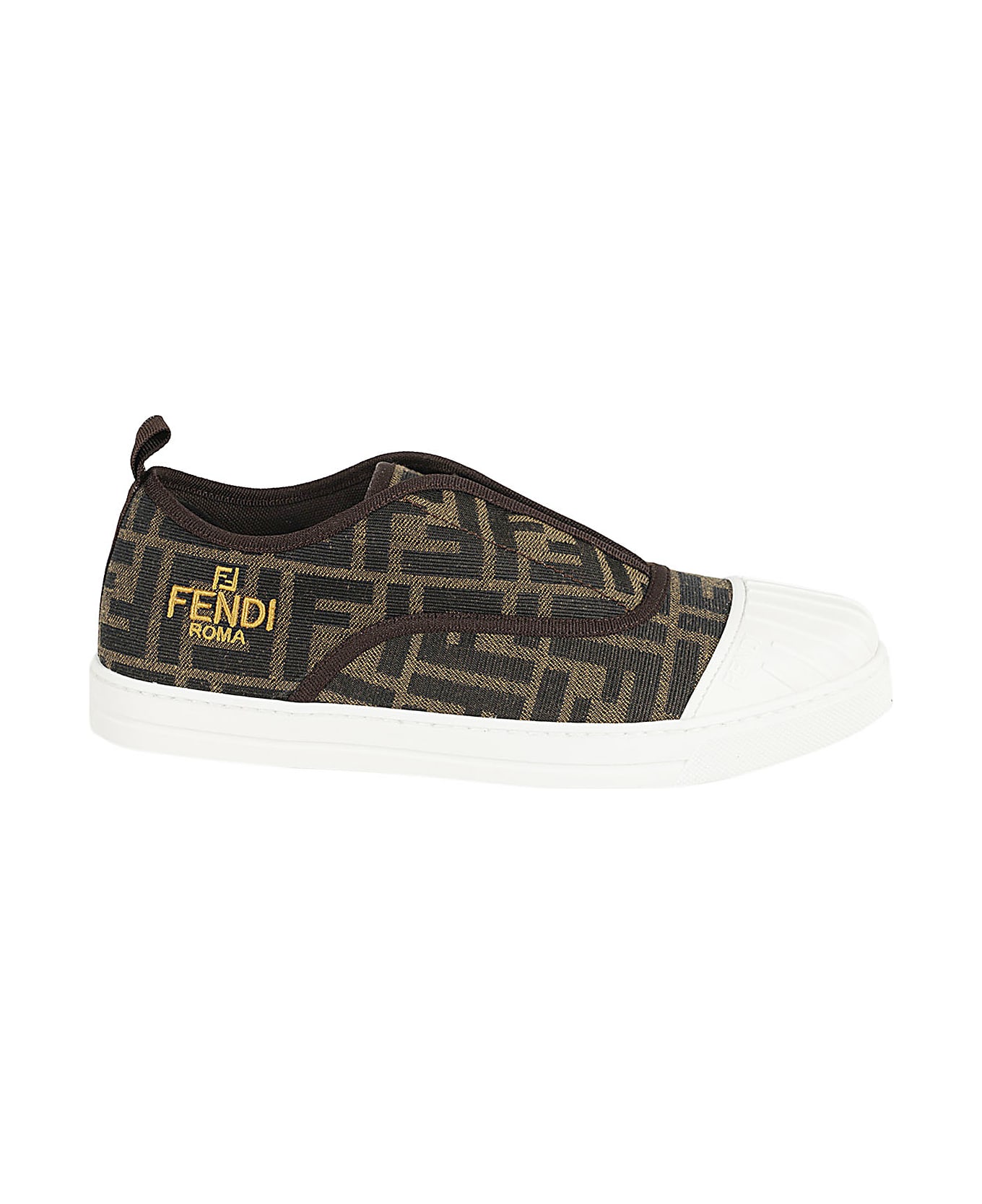 Fendi Sneaker - Embellished paillette-accented two-piece with flat slide sandals at Altuzarra spring 19