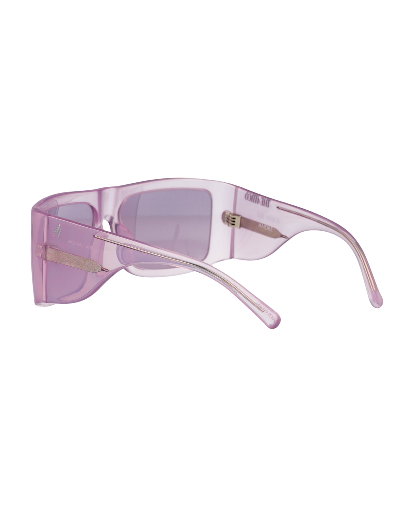 The Attico Andre Sunglasses - PINK/SILVER/PINK