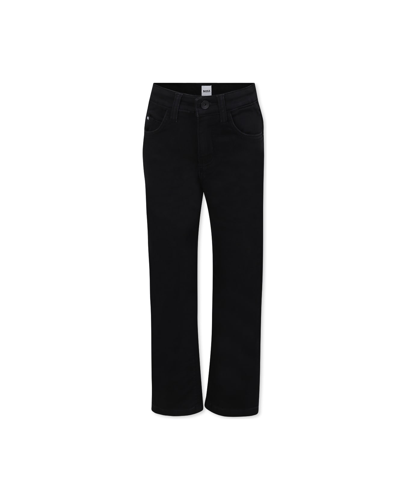 Hugo Boss Black Jeans For Boy With Logo - Black