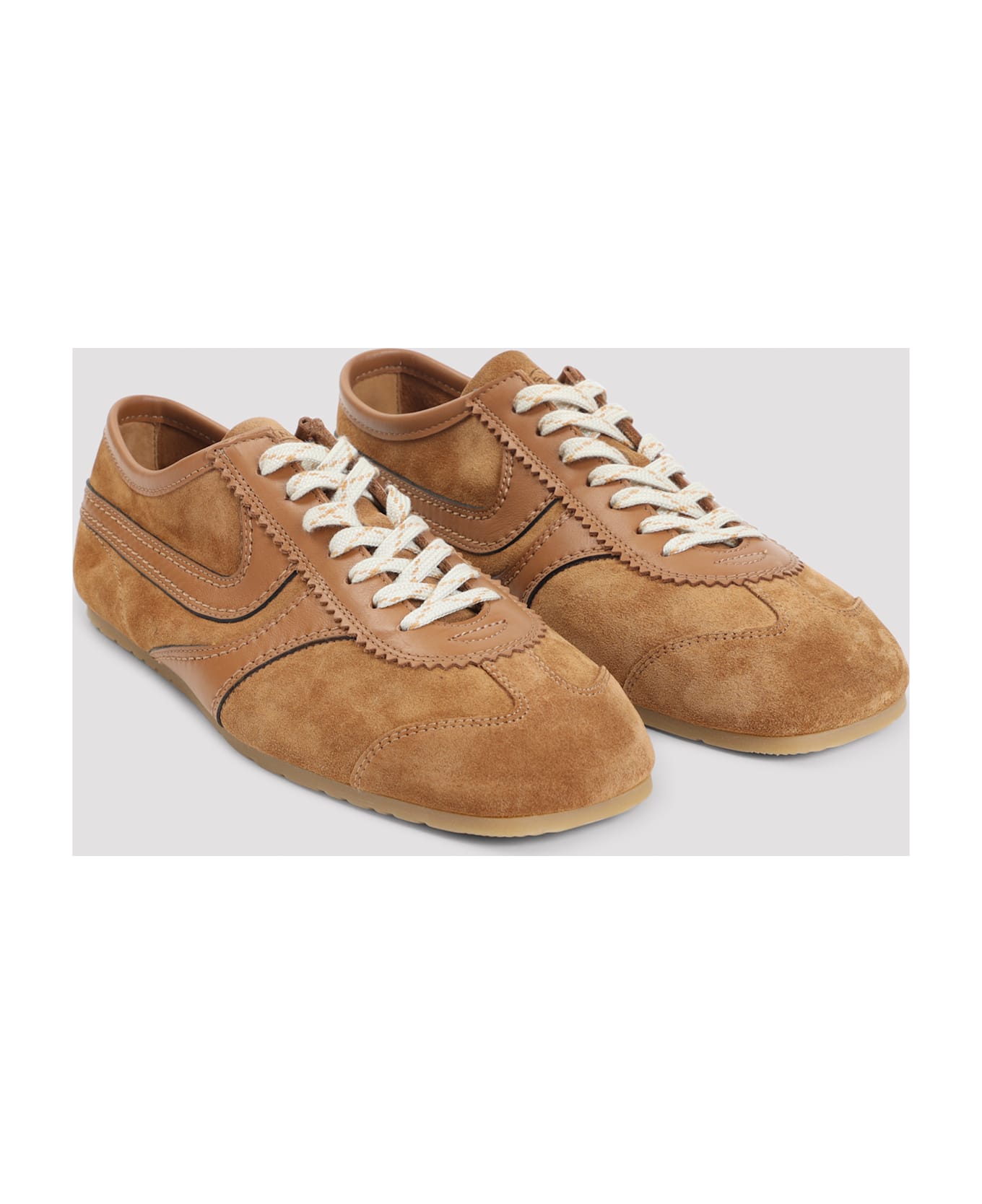 Dries Van Noten Leather Sneakers - Tan