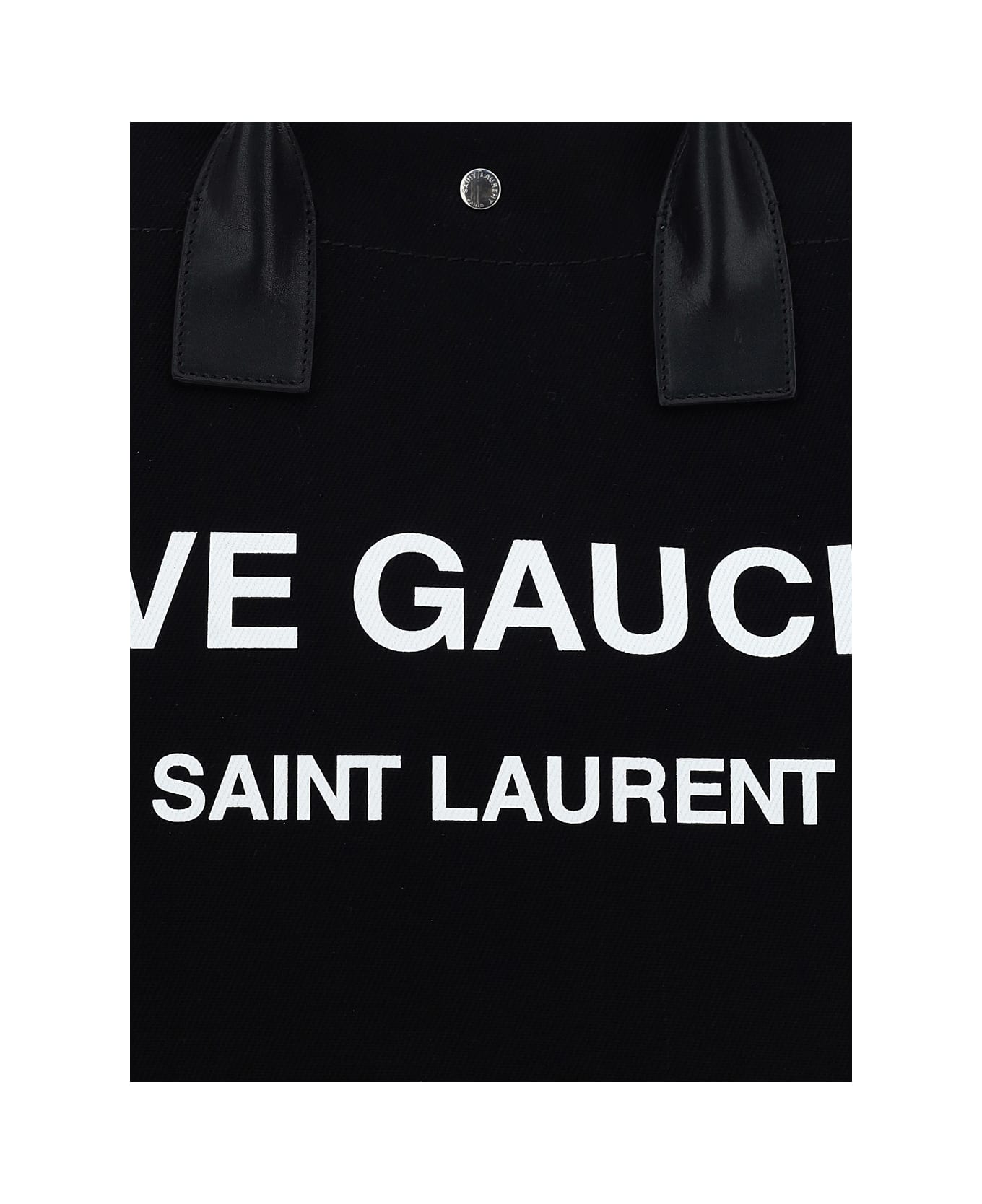 Saint Laurent Rive Gauche Tote Bag - Nero/bianco/nero/n トートバッグ