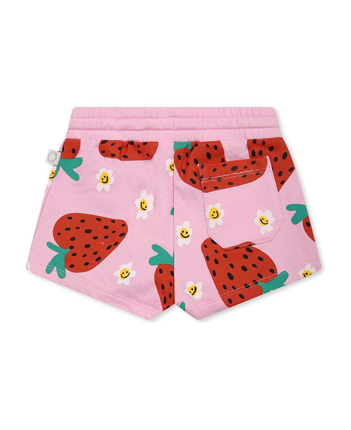 Stella McCartney Kids Pink Shorts For Baby Girl With Strawberry Print - Pink