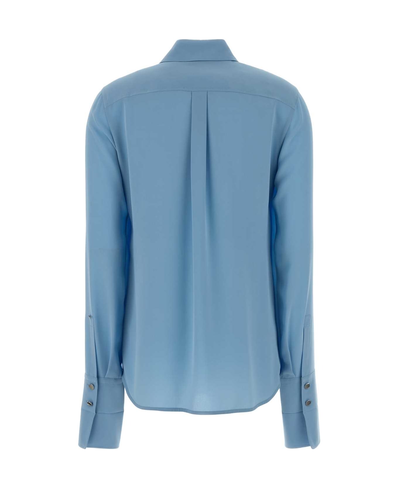 SportMax Light-blue Crepe Circolo Shirt - AZZURRO