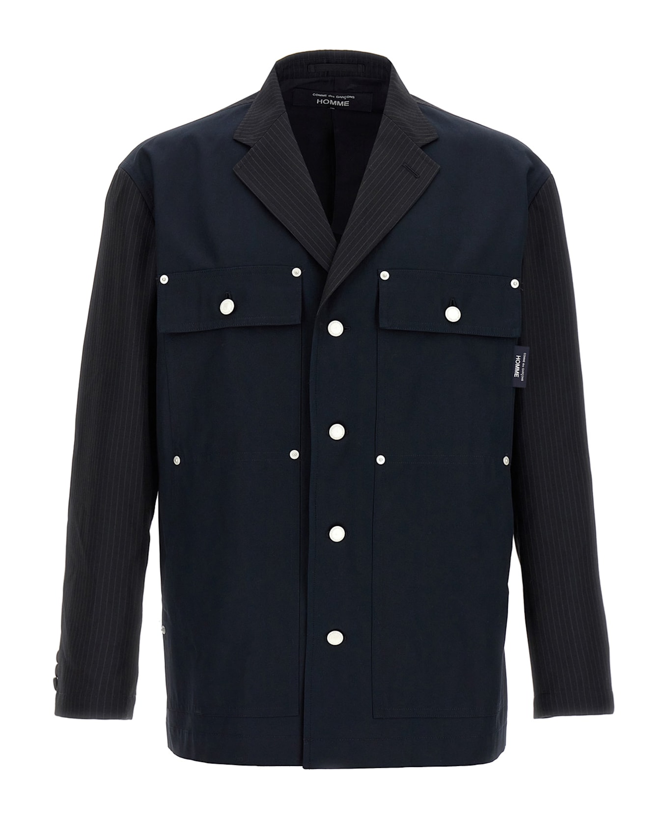 Comme des Garçons Homme Pinstripe Blazer - Blue