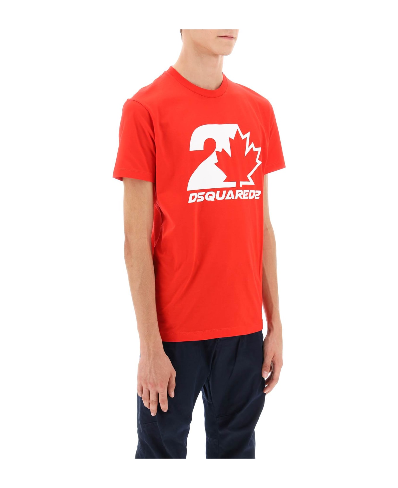 Dsquared2 Cool Fit Printed T-shirt - RED (Red)