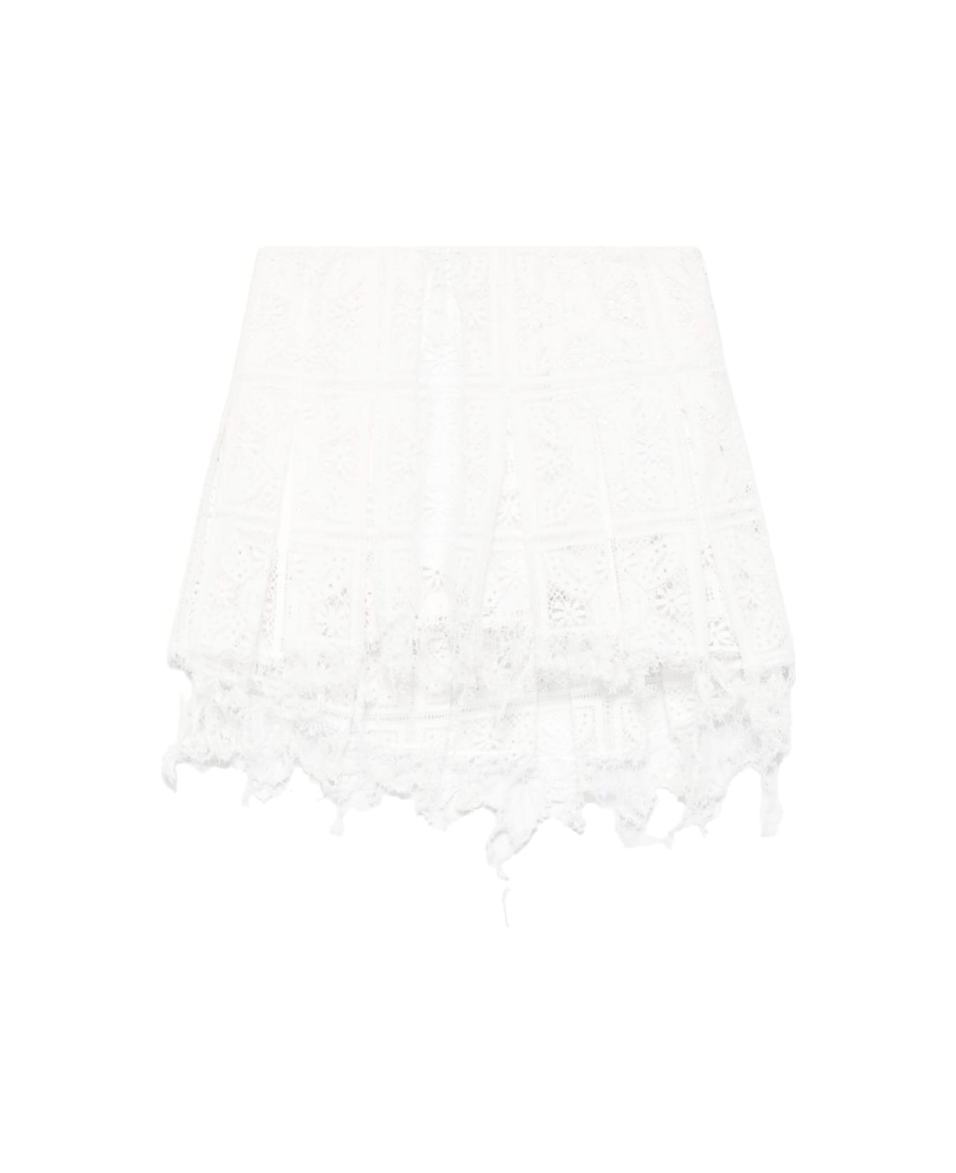 Loewe Cotton Mini Skirt - White