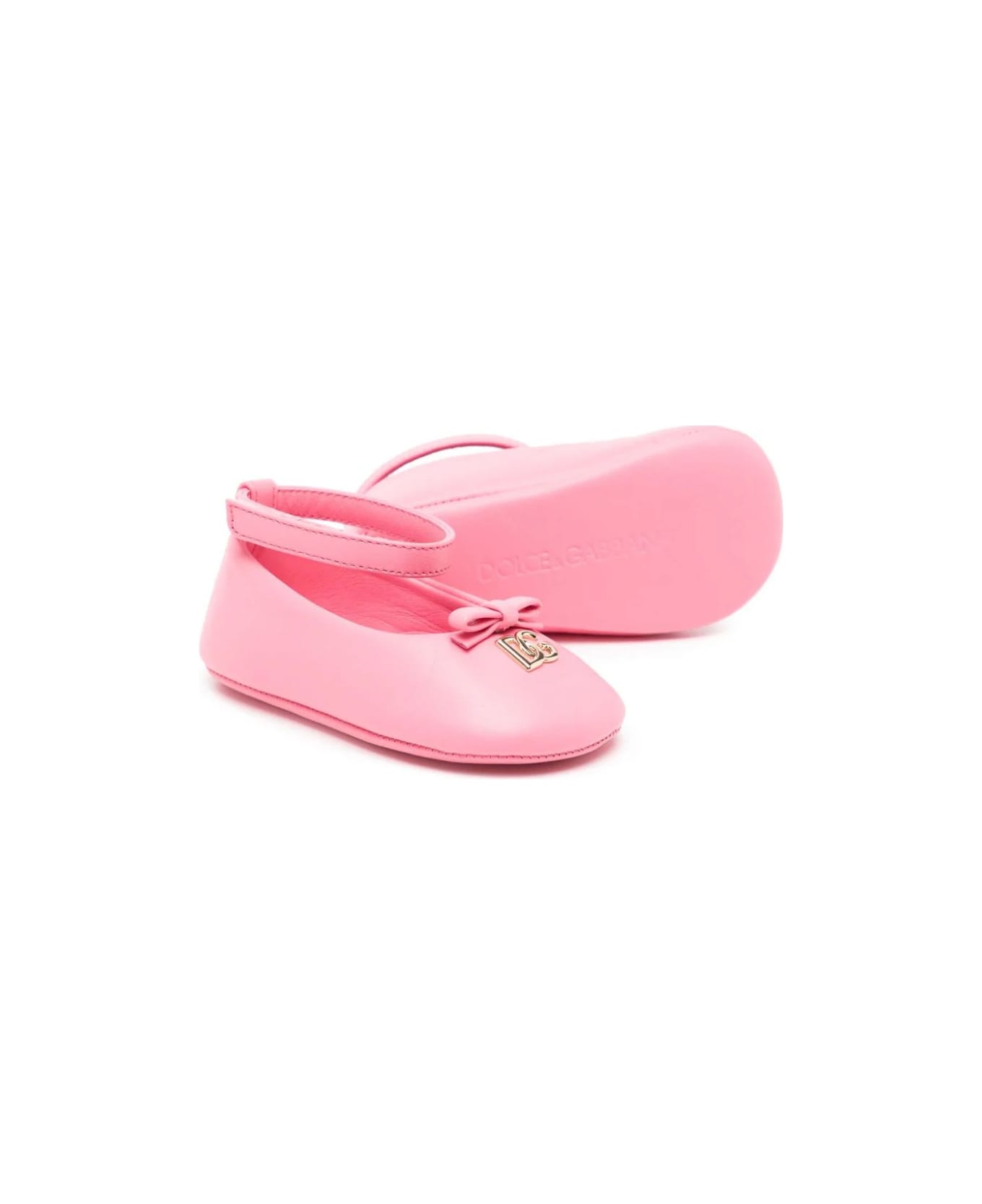 Dolce & Gabbana Ballerinas With Strap In Blush Pink - Pink シューズ