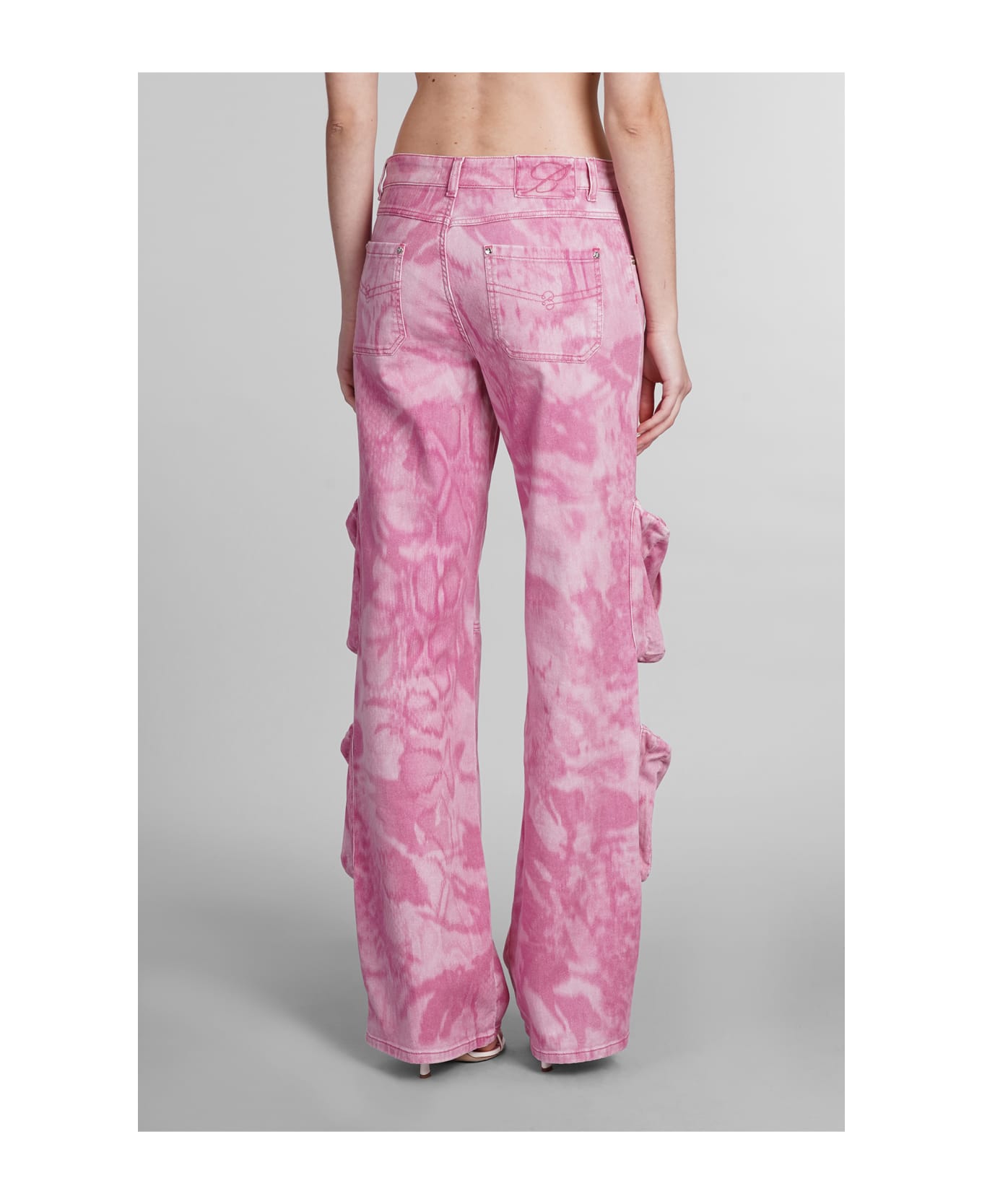 Blumarine Pants In Rose-pink Cotton - PINK ボトムス