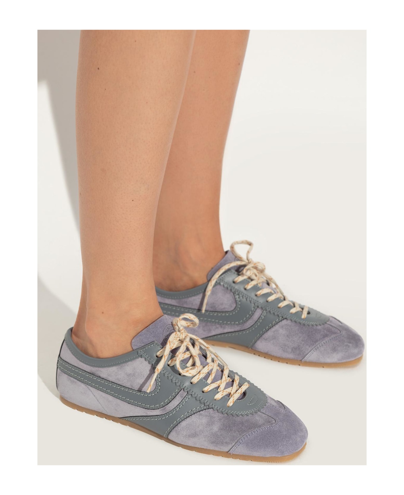 Dries Van Noten Leather Sports Shoes - LILAC